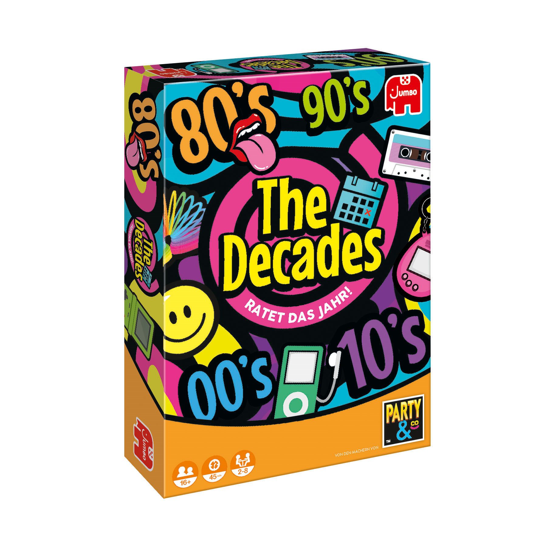 Jumbo Spiele Spiel Jumbo 19830 The Decades, Quizspiel, Jumbo 19830 The Decades, Quizspiel, Made in Europe