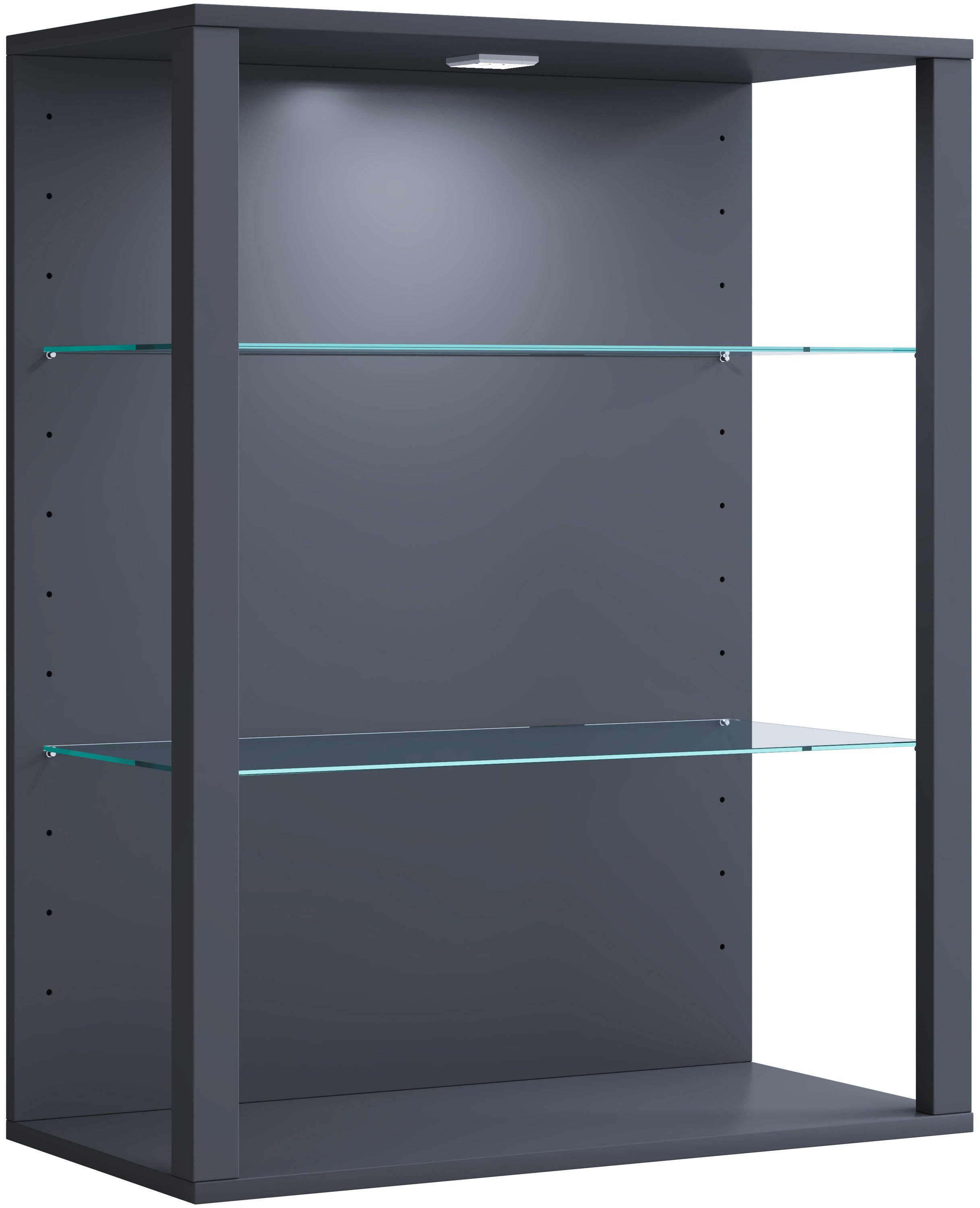 VCM Hängevitrine Wandregal Glasol H. 90 x B. 70 x T. 35 cm Glasvitrine hängend, Modern und platzsparend
