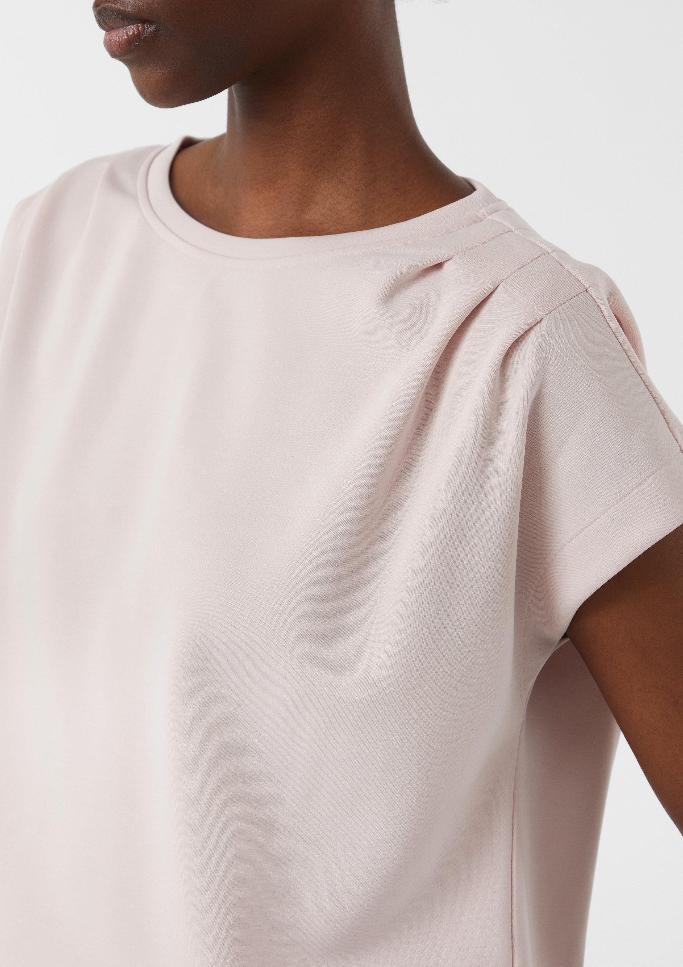 Comma Kurzarmshirt Sweatshirt aus Modalmix mit günstig online kaufen