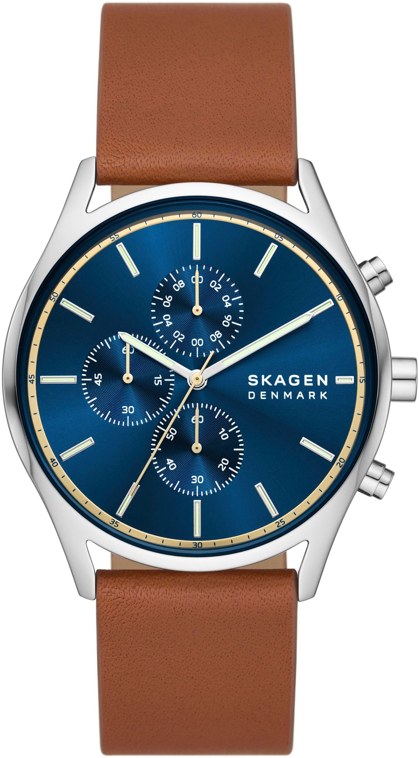 Skagen Chronograph HOLST CHRONOGRAPH, Quarzuhr, Armbanduhr, Herrenuhr, Stoppfunktion