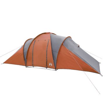 vidaXL Vorzelt Campingzelt 6 Personen Grau Orange 576x238x193 cm 185T Taft