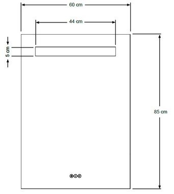 Loevschall Badspiegel Lökken, Breite 60 cm