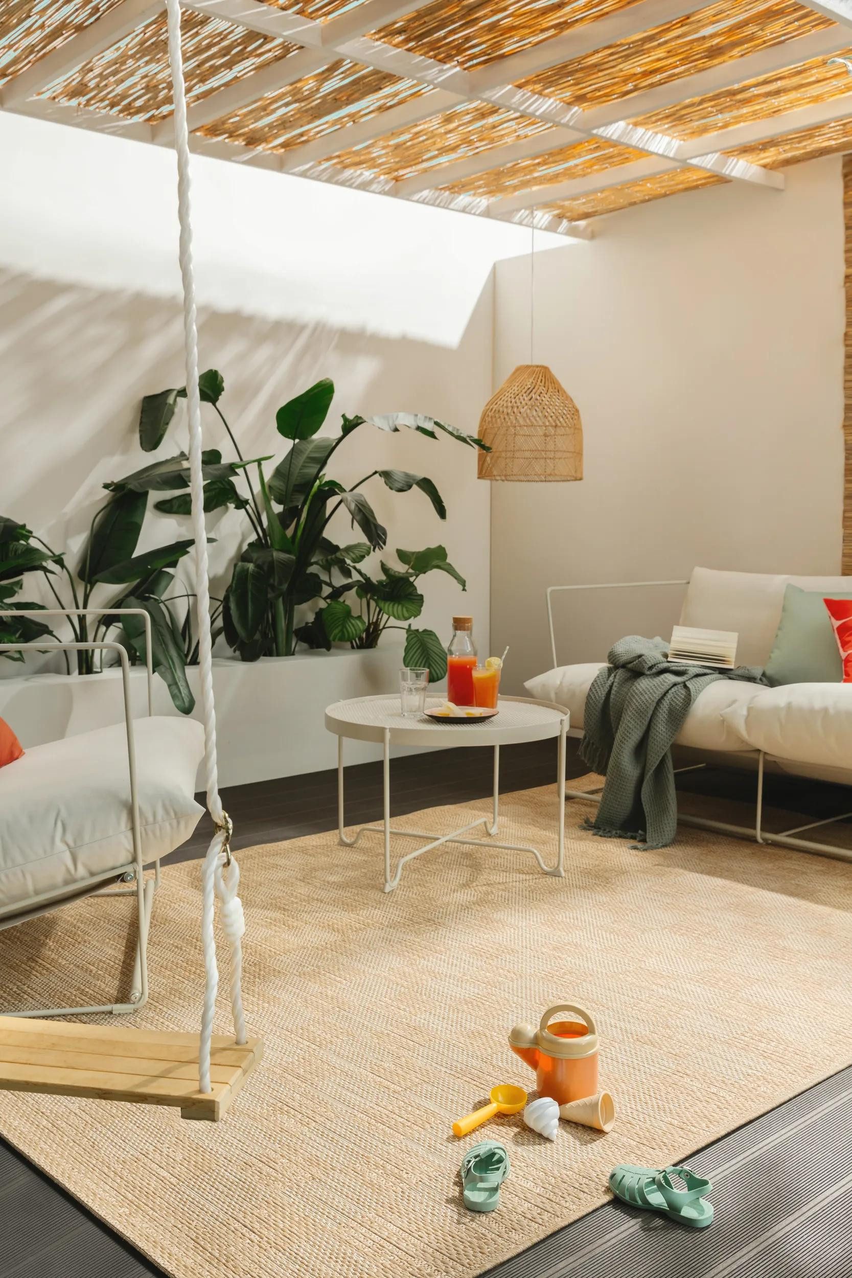 benuta Outdoorteppich Como, rechteckig, Höhe: 5 mm, Kunstfaser, Berber, Ethno-Style, Wohnzimmer