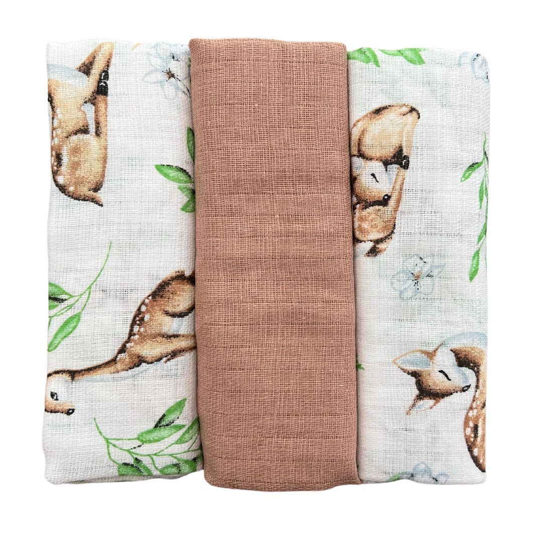 Spucktuch Baby Mullwindeln 70 x 80 cm, 3er Pack, Mulltücher Schmusetücher