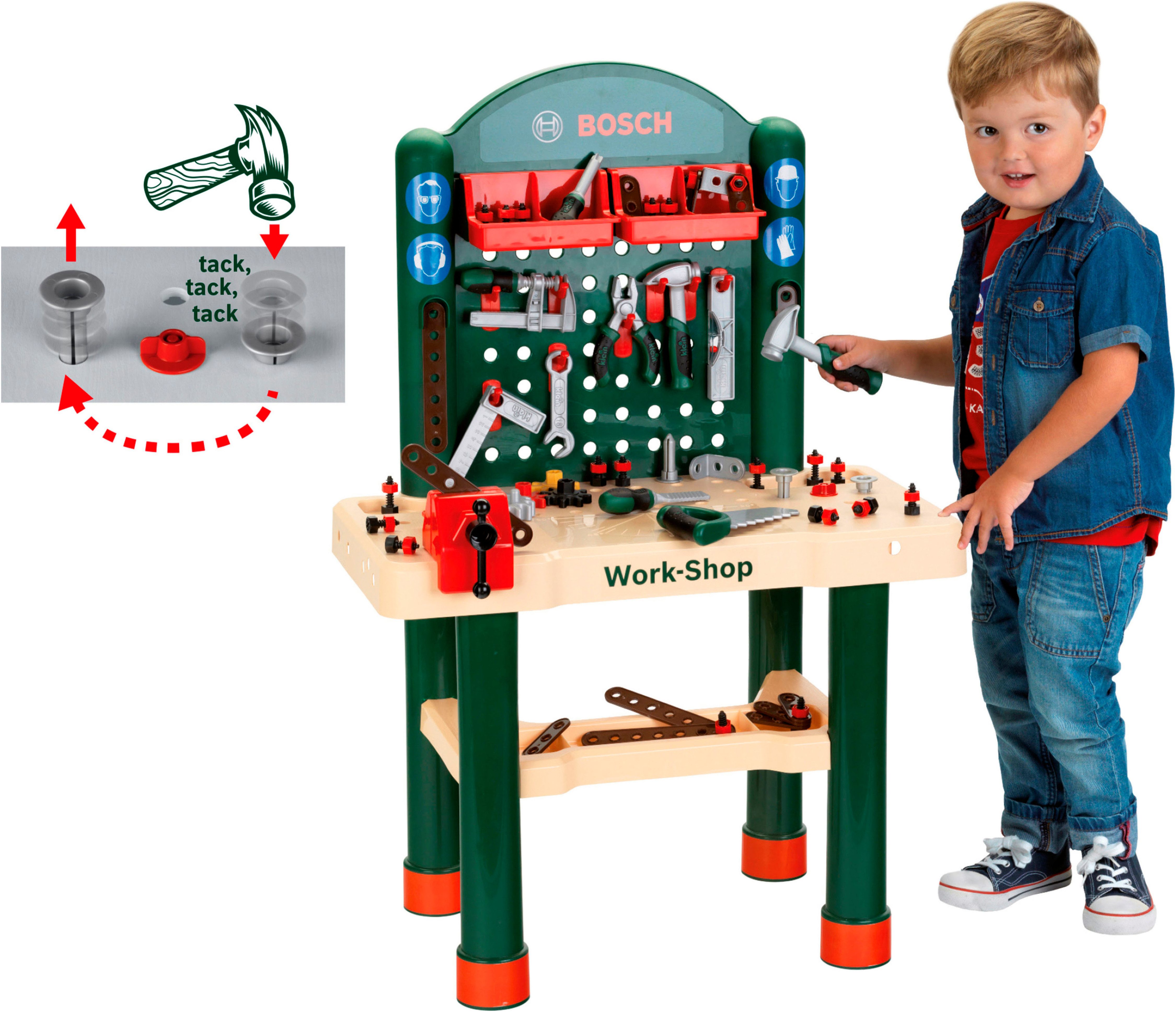 Klein Spielwerkbank Bosch, Work-Shop, (Set), Made in Germany günstig online kaufen