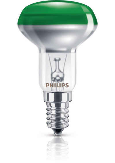 Philips Spezialleuchtmittel Philips Reflektorlampe Reflektor Leuchtmittel E14 Grün 40W NR50
