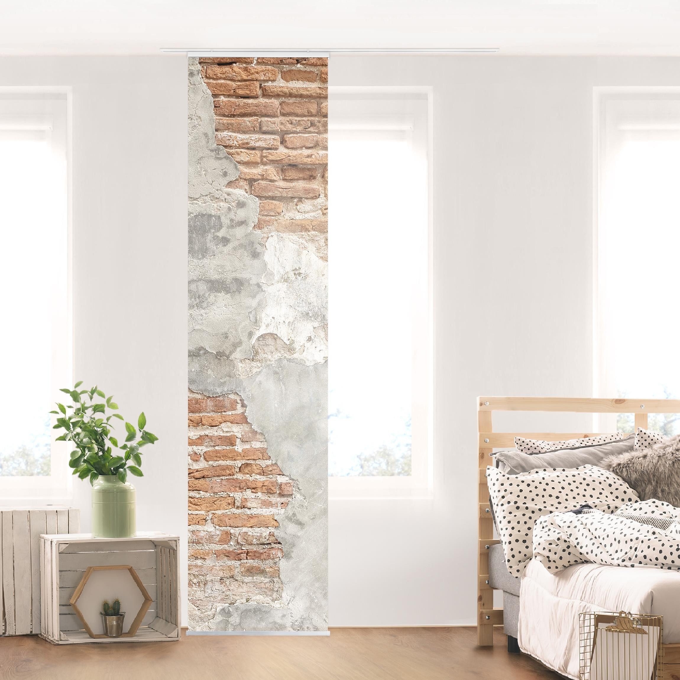 Bilderdepot24 Schiebegardine modern Flächenvorhang blickdicht Shabby günstig online kaufen