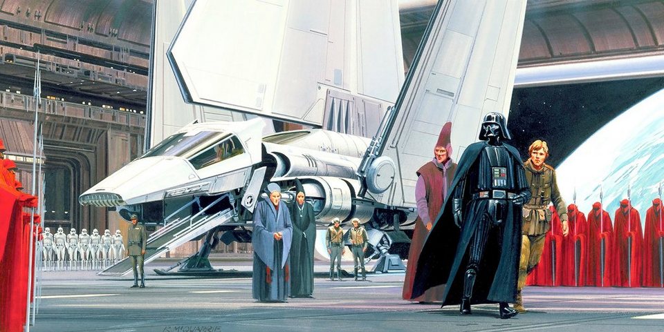 Komar Vliestapete Star Wars Classic RMQ Death Star Shuttle Dock, 500x250 cm  (Breite x Höhe)