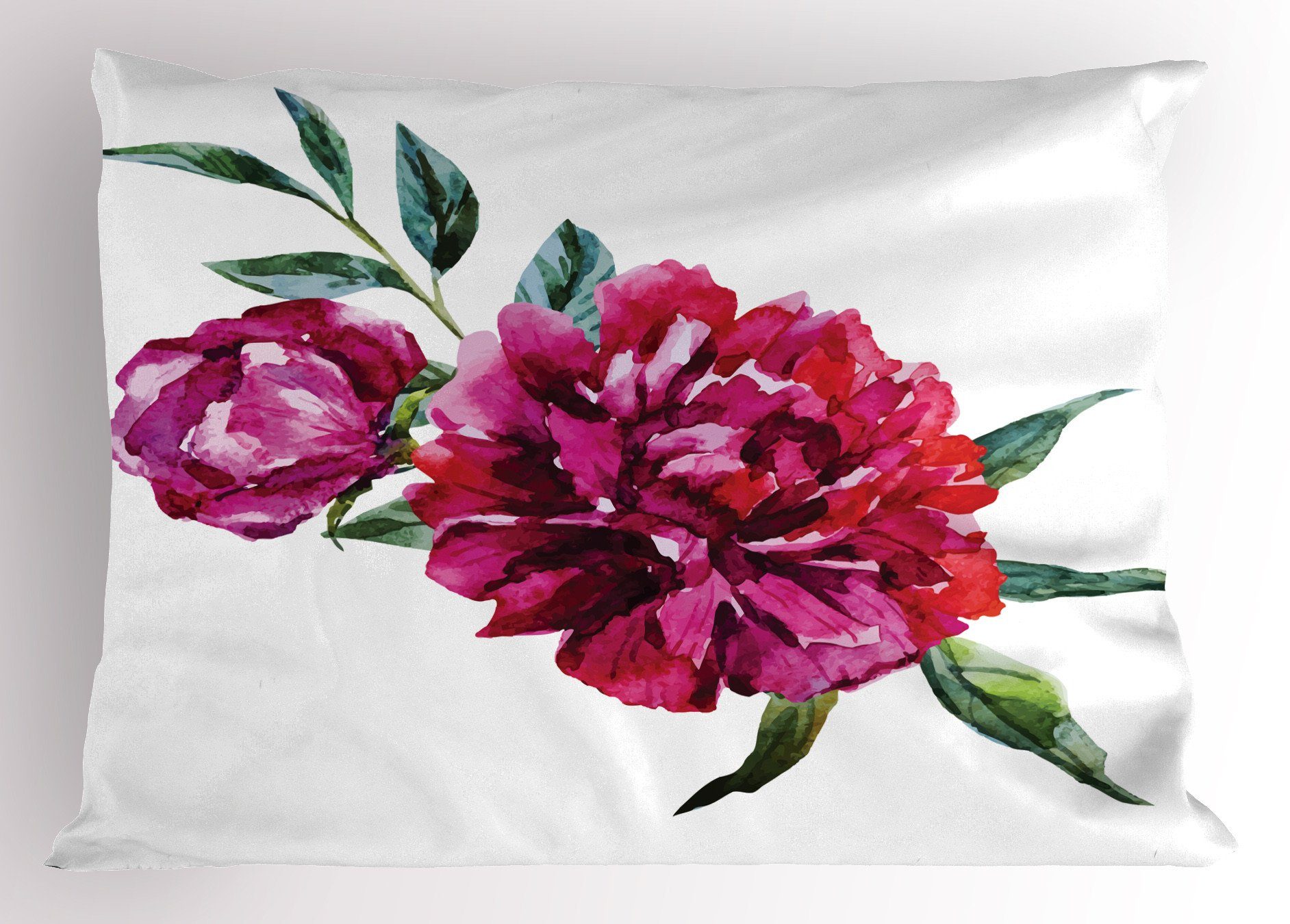 Kissenbezüge Dekorativer Standard King Size Gedruckter Kissenbezug, Abakuhaus (1 Stück), rosa Blätter Petals Farbe