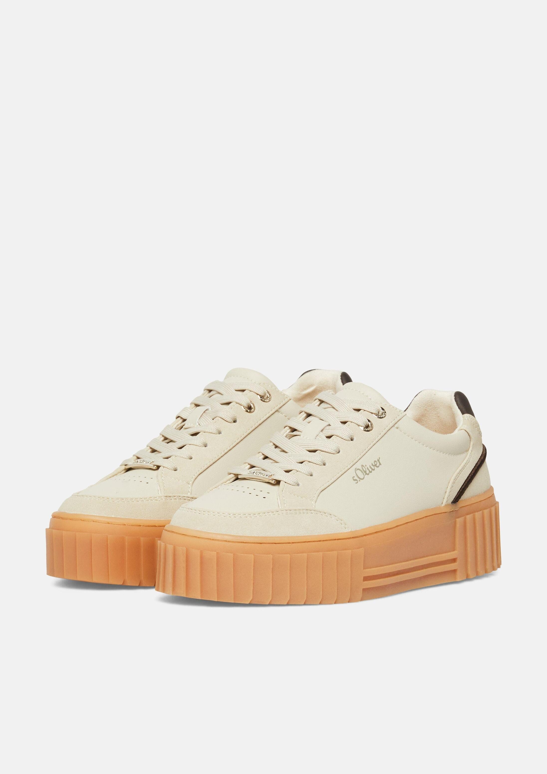 s.Oliver Sneakers Sneaker Sneaker mit Plateau-Sohle und Leo-Detail