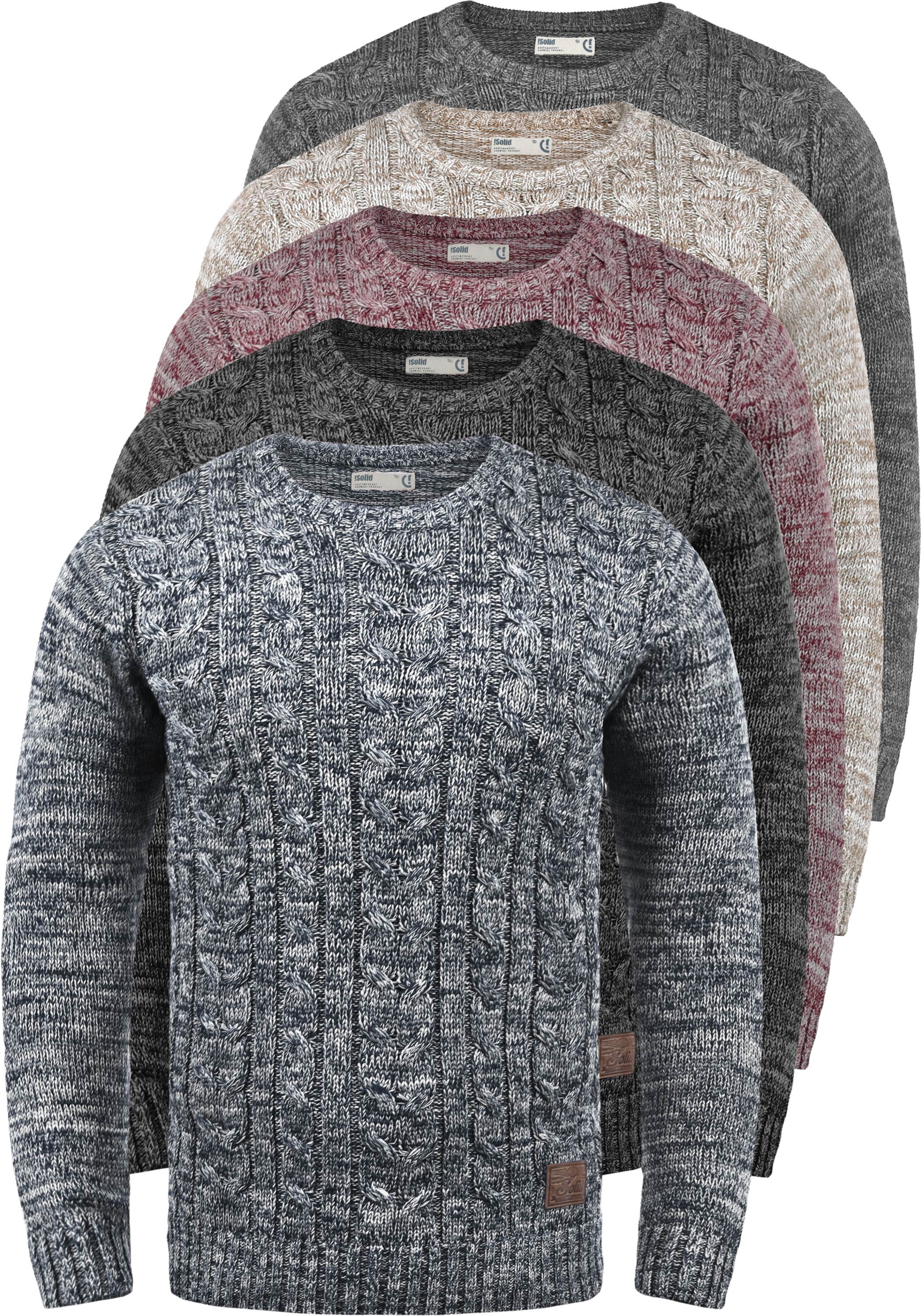 !Solid Strickpullover SDPhilemon Strickpulli mit Zopfstrickmuster