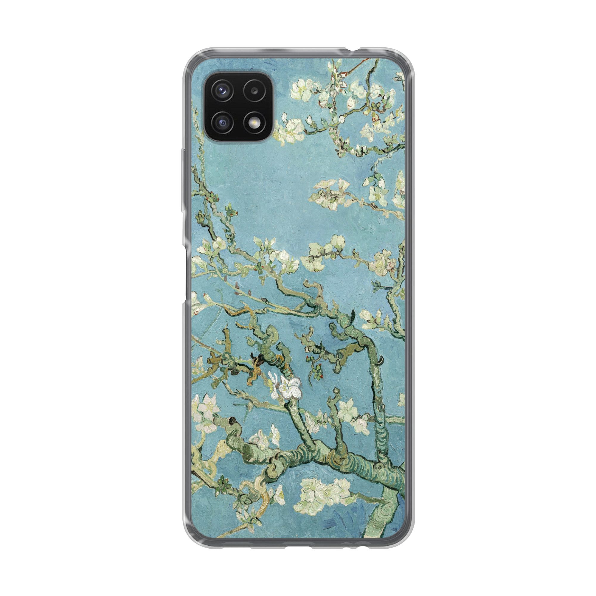 MuchoWow Handyhülle für Samsung Galaxy A22 5G Mandelblüte - Van Gogh - Kunst, Smartphone-Bumper, Print, Handy Schutzhülle Dünn