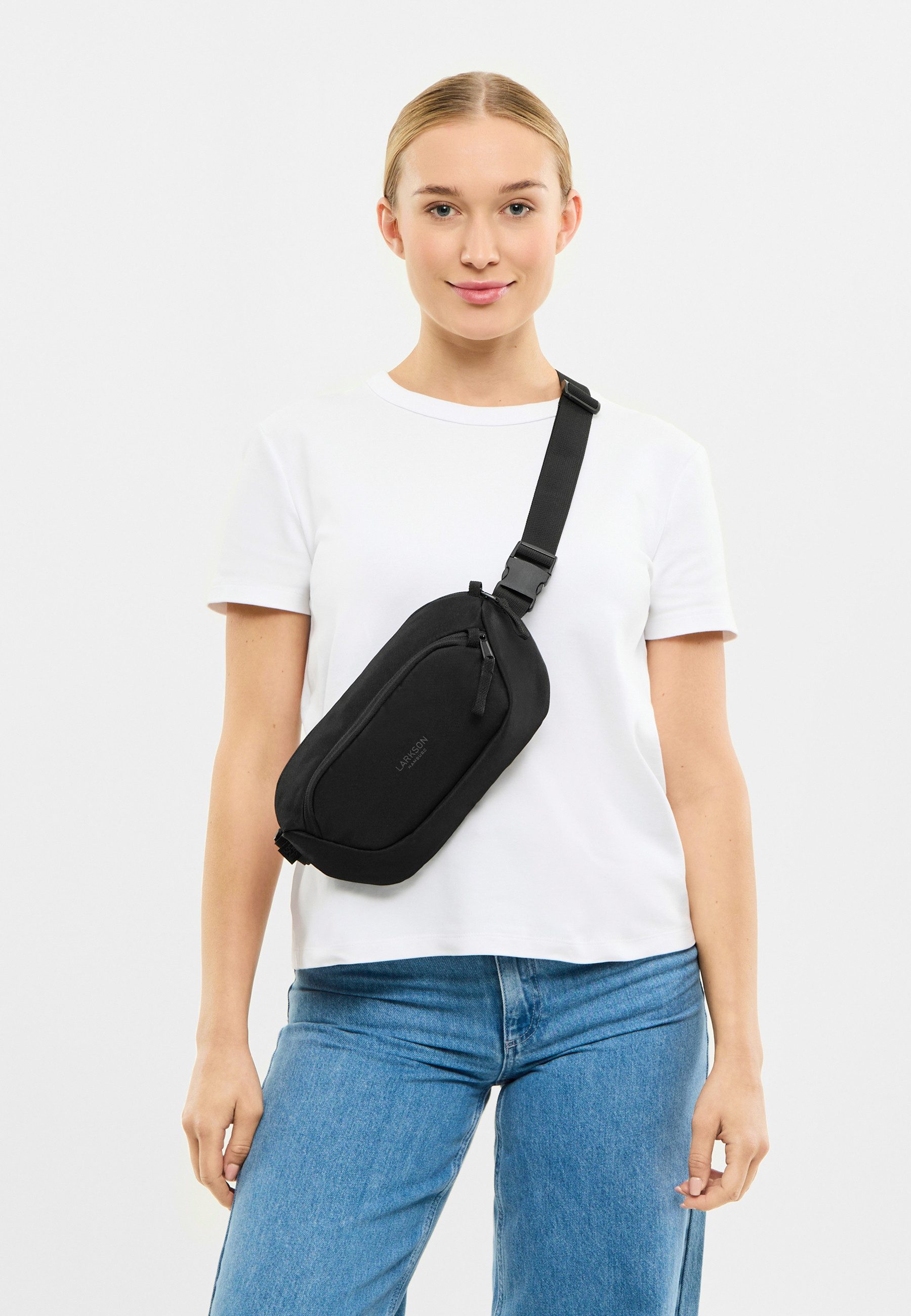 LARKSON Gürteltasche Helge Large Bauchtasche mit RFID-Blocker für (1-tlg), Anti-Diebstahl-Loops über Reißverschluss, Wasserabweisend