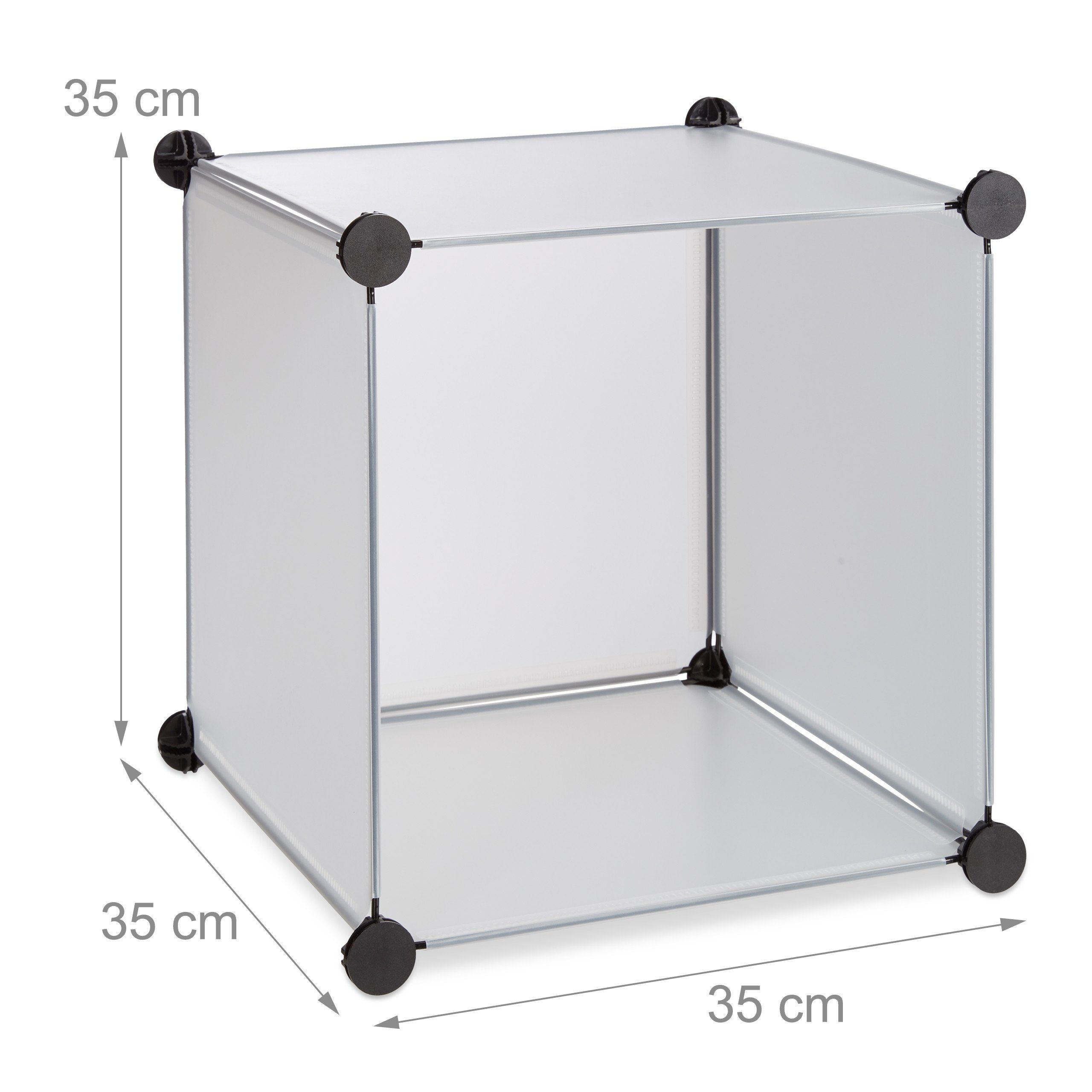 Kleiderschrank Schwarz 12 Stecksystem | transparent Kleiderschrank Fächer relaxdays Transparent Transparent