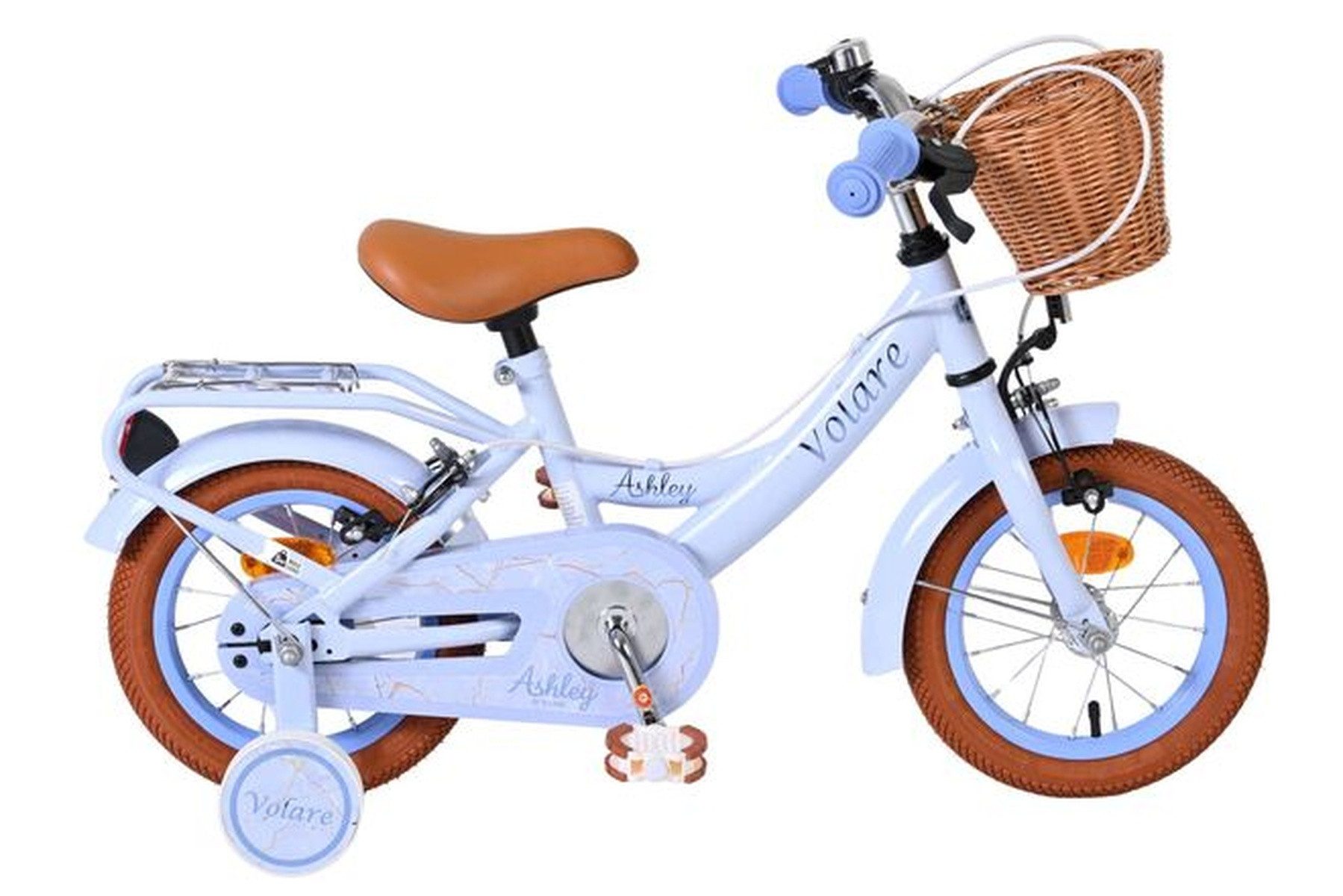 Kinderfahrrad Ashley Mädchen 12 Zoll Pastellblau mit zwei Handbremsen
