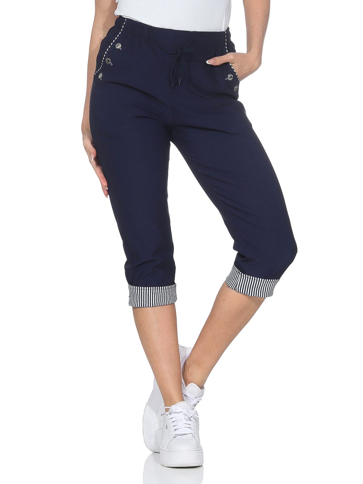 OriginalYou 7/8-Caprijeans Schlupfhose Damen 7/8 Stoffhose günstig online kaufen