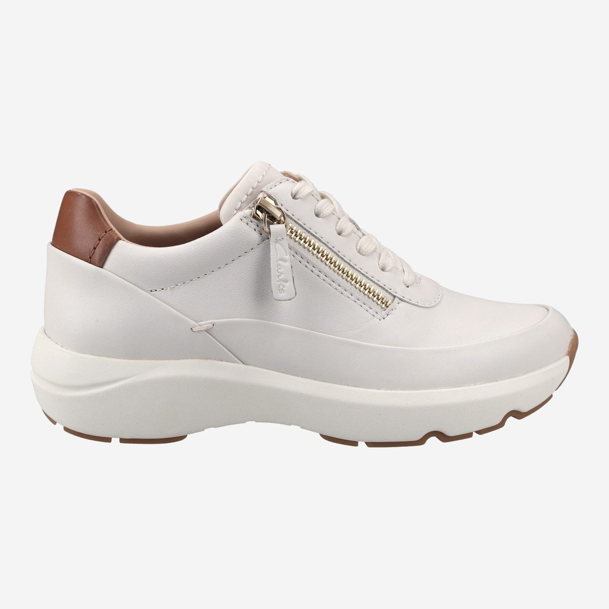 Clarks Tivoli Zip 26176650 4, Sneaker in Weiß für Damen Sneaker
