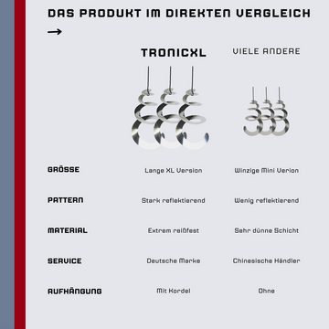 TronicXL Vogelabwehr-Windspiel 3X Windspirale Vogelabwehr Reflektierend Vogelschreck Windspiel Vogel
