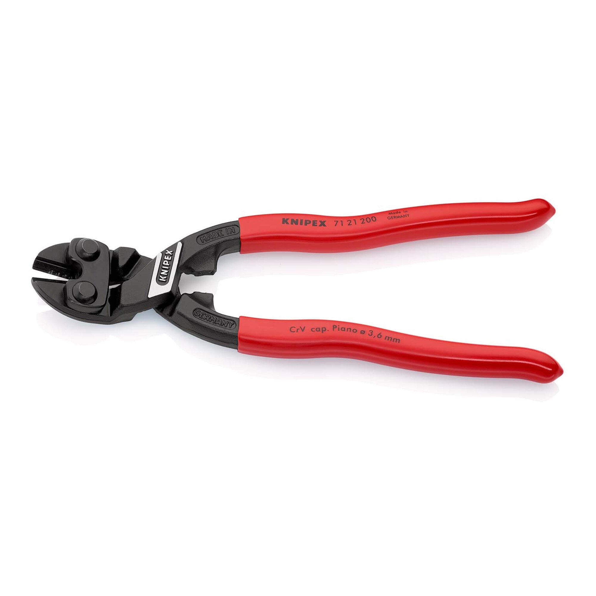 Knipex Cuttermesser KNIPEX 71 21 200 CoBolt® Kompakt-Bolzenschneider mit Kunststoff überzo