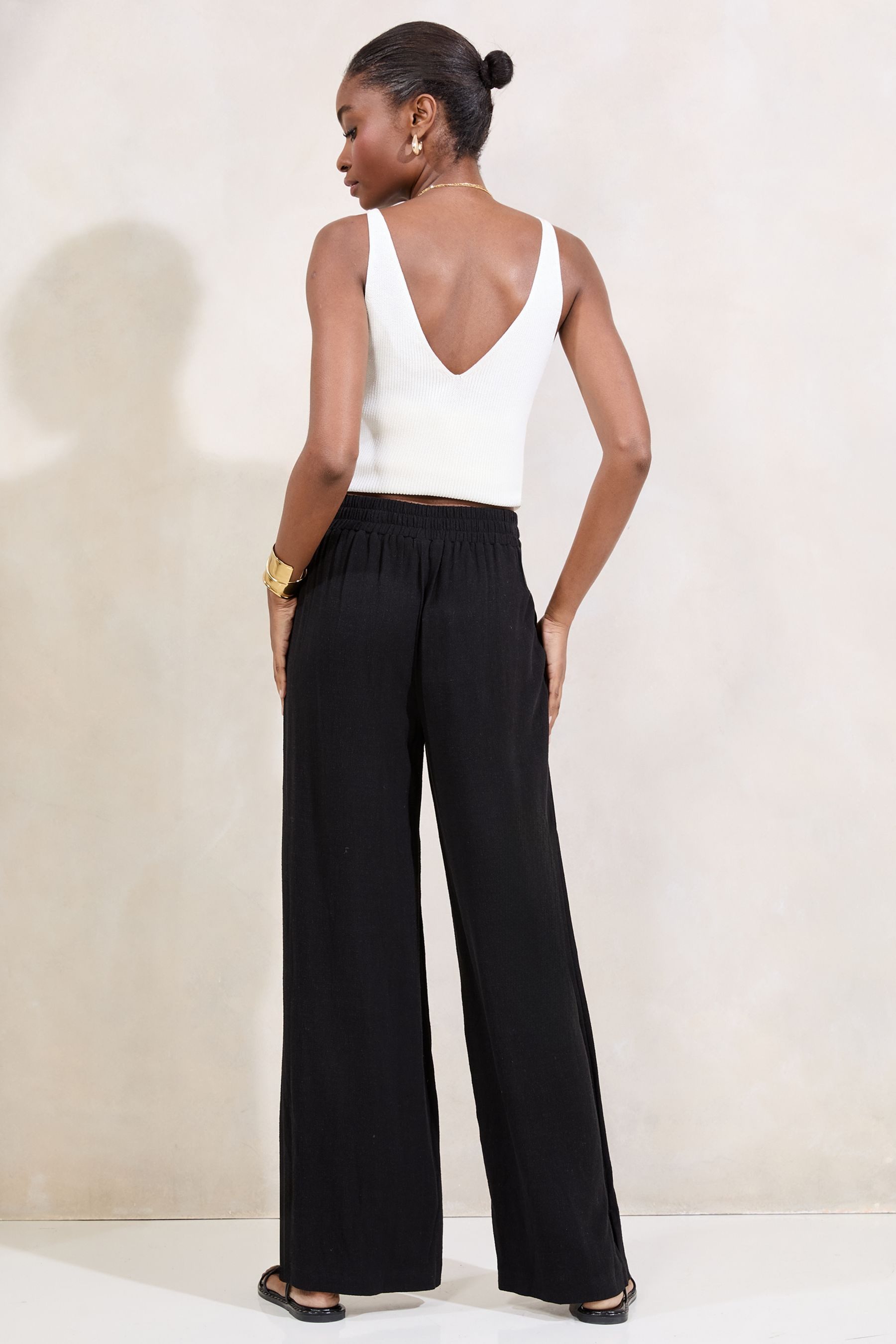 LIPSY Palazzohose 2er-Pack Lipsy Hosen mit weitem Bein, Kurzgröße (2-tlg) günstig online kaufen
