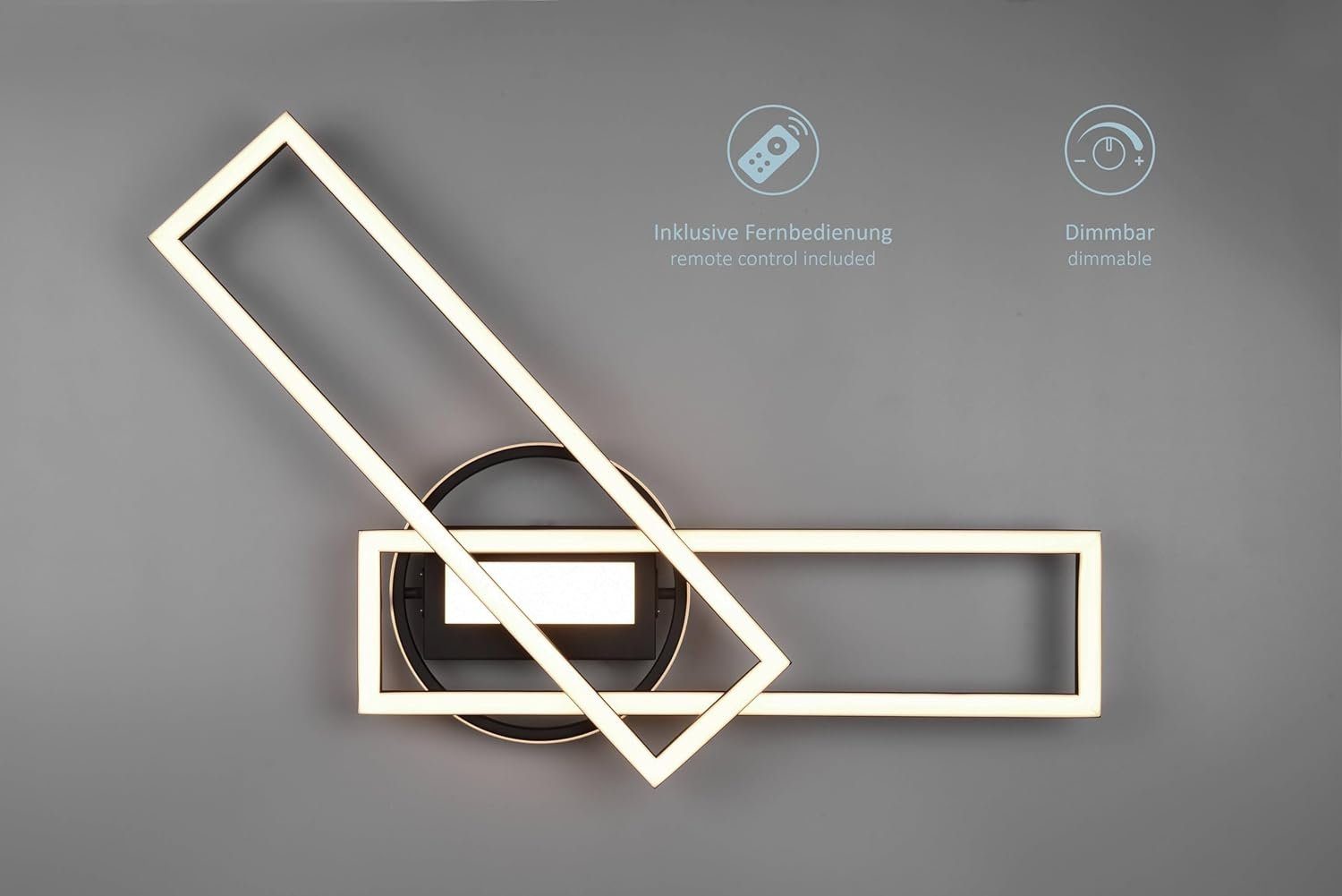 lightling LED Deckenleuchte Alister, LED fest integriert, warmweiß, dimmbar, schwenkbar, Lichtelemente individuell einstellbar