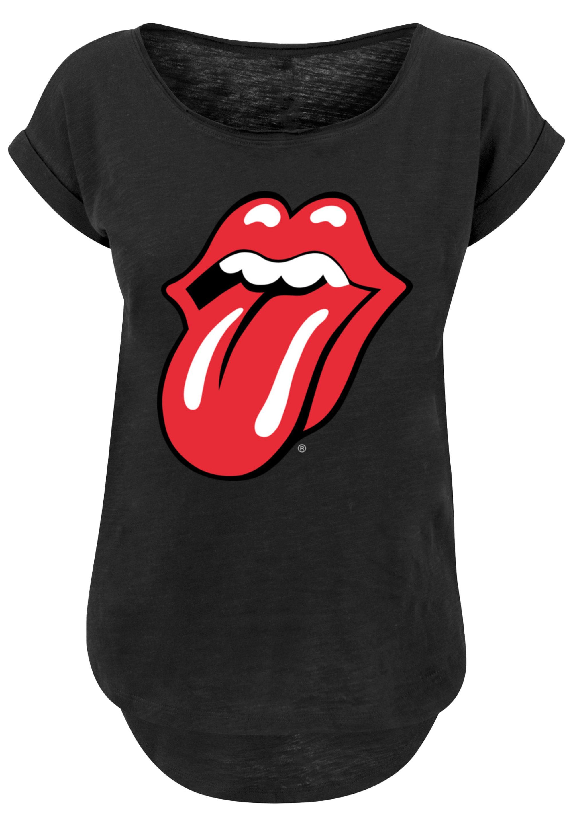 Classic Stones Tongue Stones Rolling The PLUS T-Shirt lizenziertes Offiziell F4NT4STIC SIZE The Rolling Print, T-Shirt