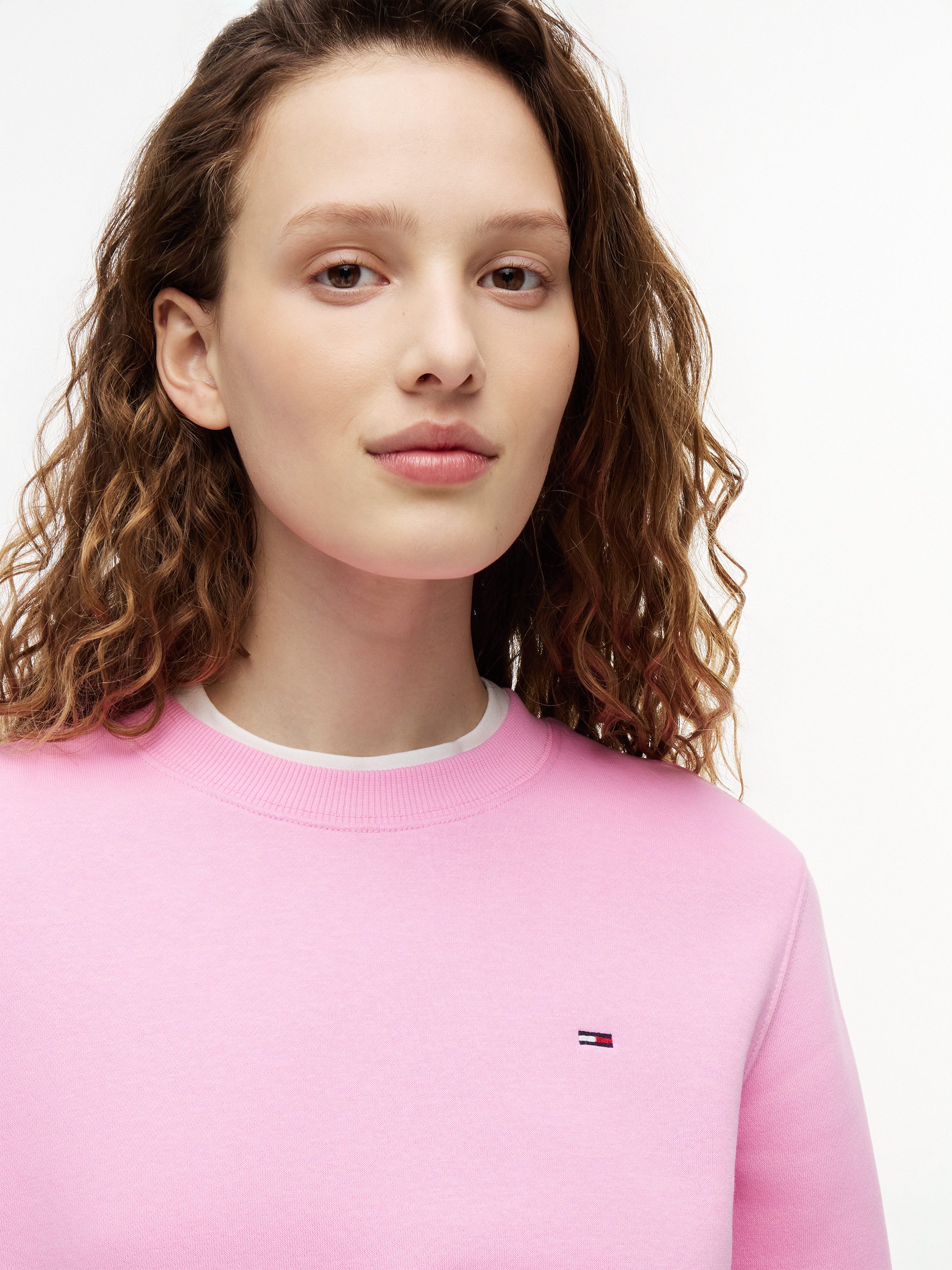 Tommy Jeans Sweatshirt TJW REG S FLAG CREW Baumwollmischung