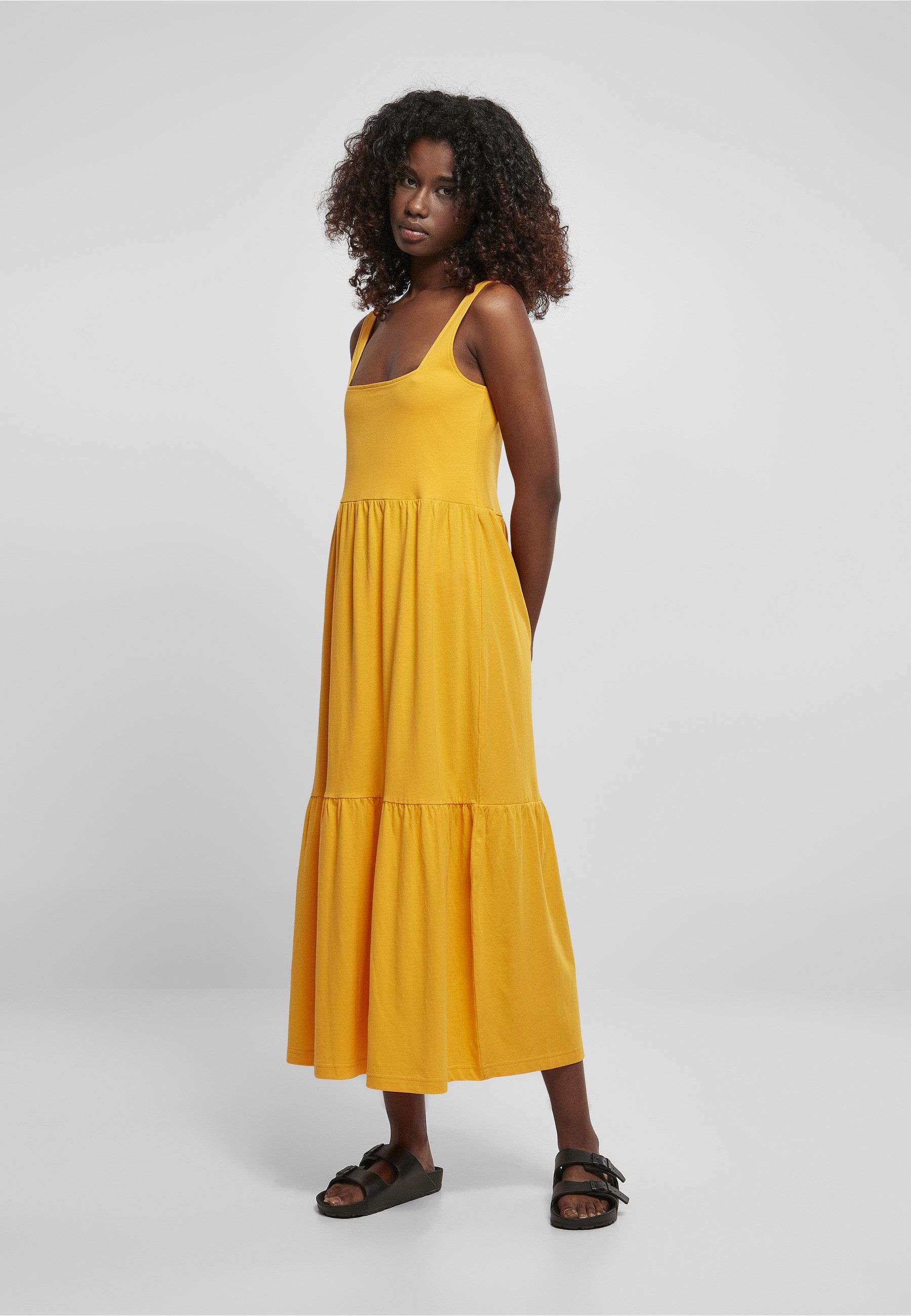 URBAN CLASSICS Shirtkleid Urban Classics Damen Ladies 7/8 Length Valance Summer Dress (1-tlg)