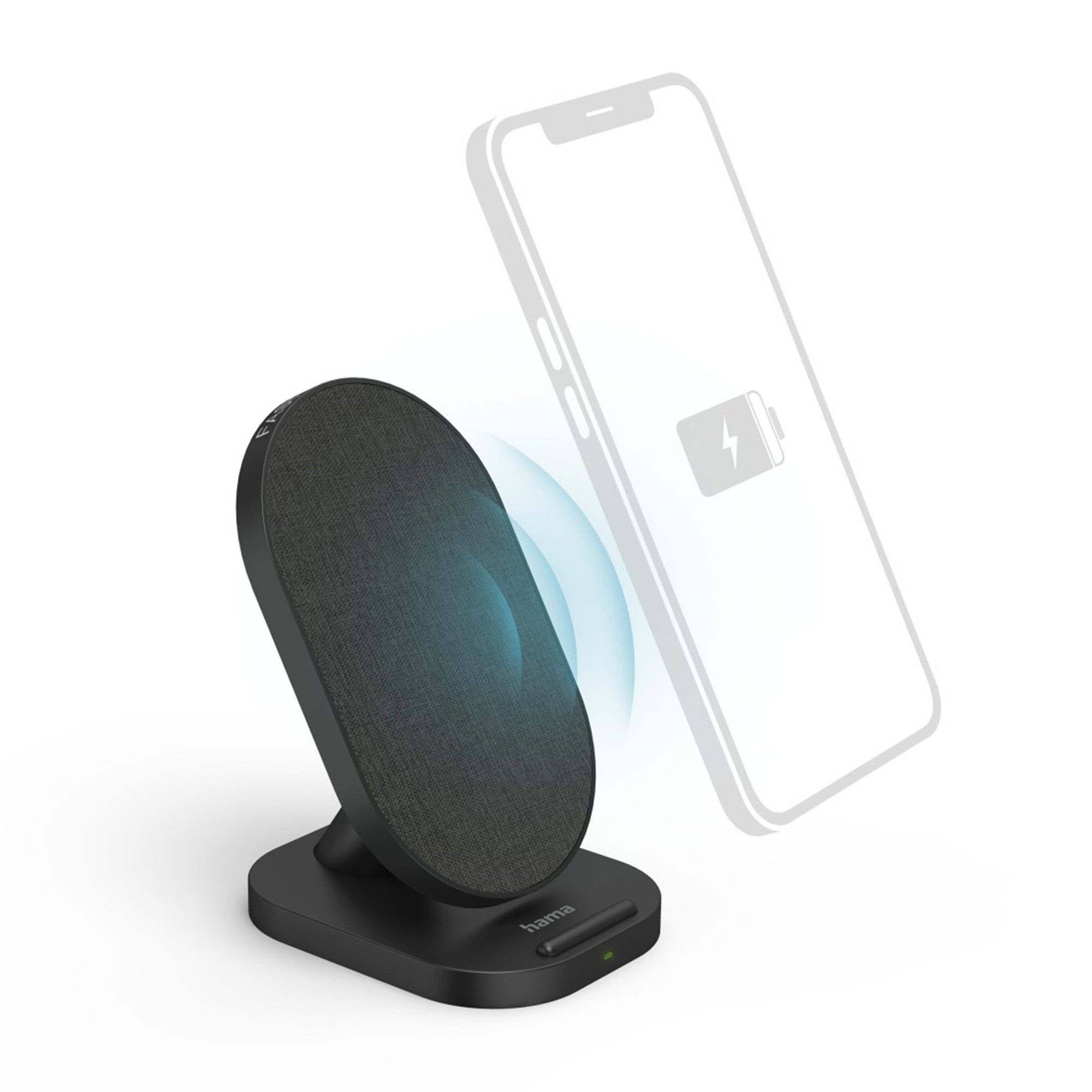 Hama QI-FC10S-Fab, 10 W, kabellose Smartphone-Ladestati Wireless Charger (2-tlg)