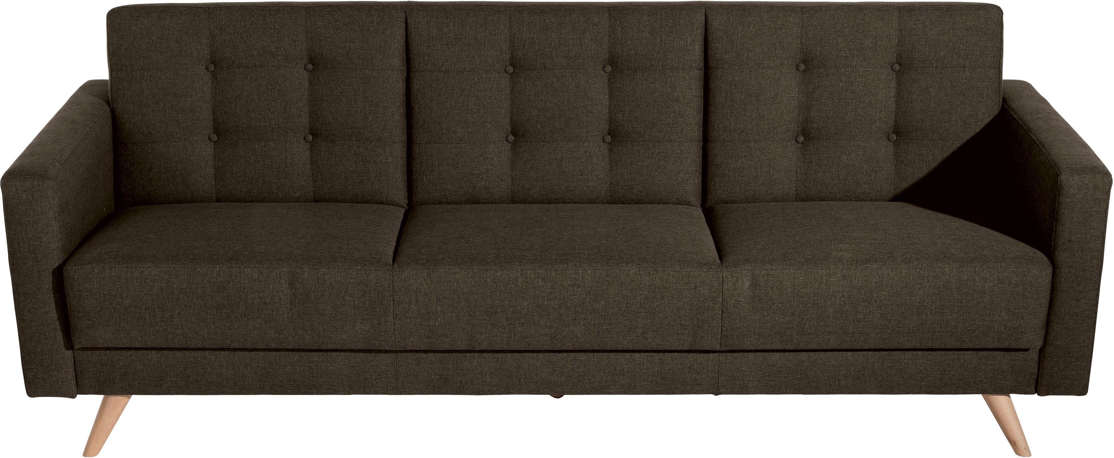 Max Winzer® 3-Sitzer Julius Kippcouch mit komfortablem Federkern, klassisch und modern, Schlafsofa, inklusive Bettfunktion & Bettkasten, Breite 224 cm