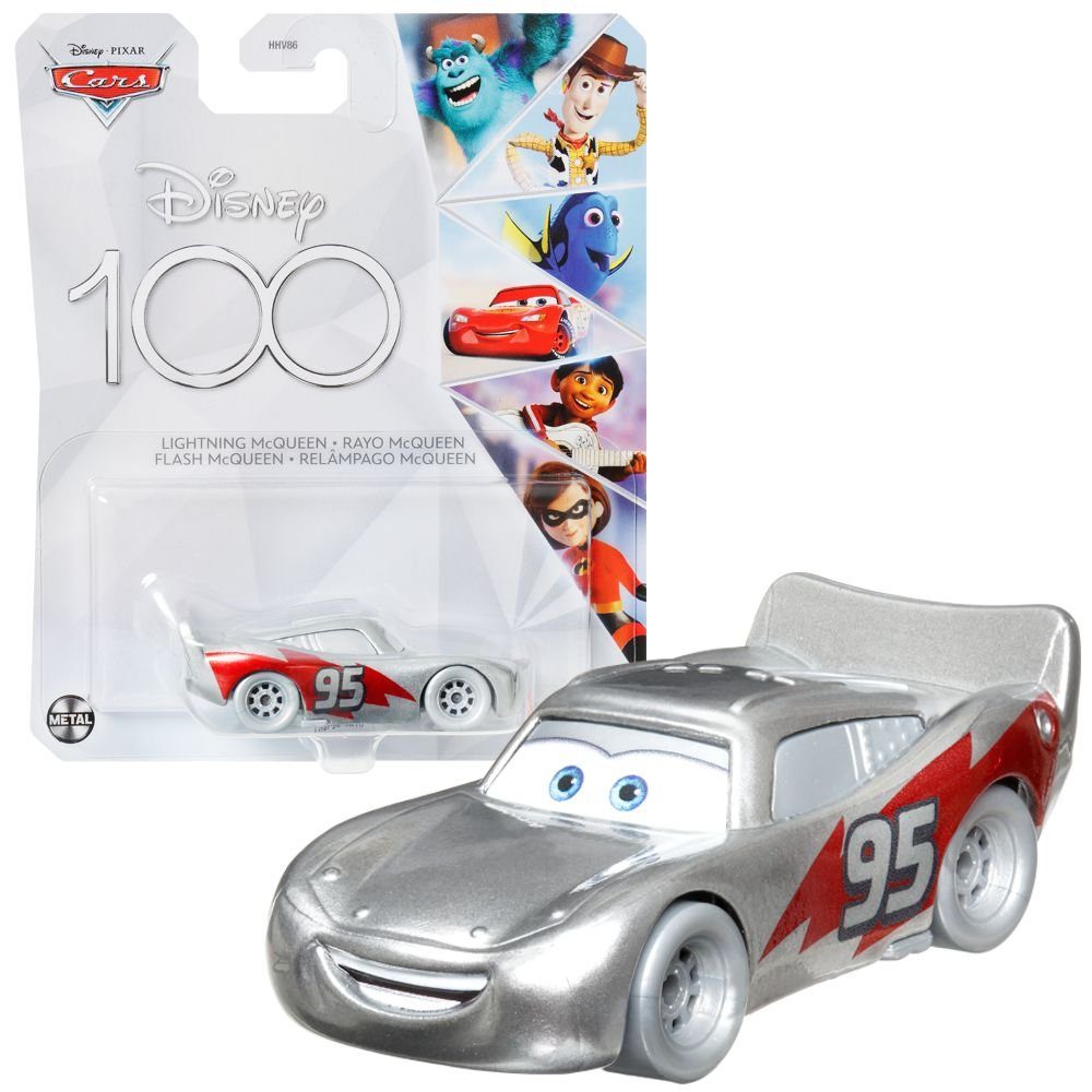 Disney Cars Spielzeug-Rennwagen Cars Fahrzeuge Disney 100 Jahre Edition Cast 1:55 Autos Mattel Lightning McQueen
