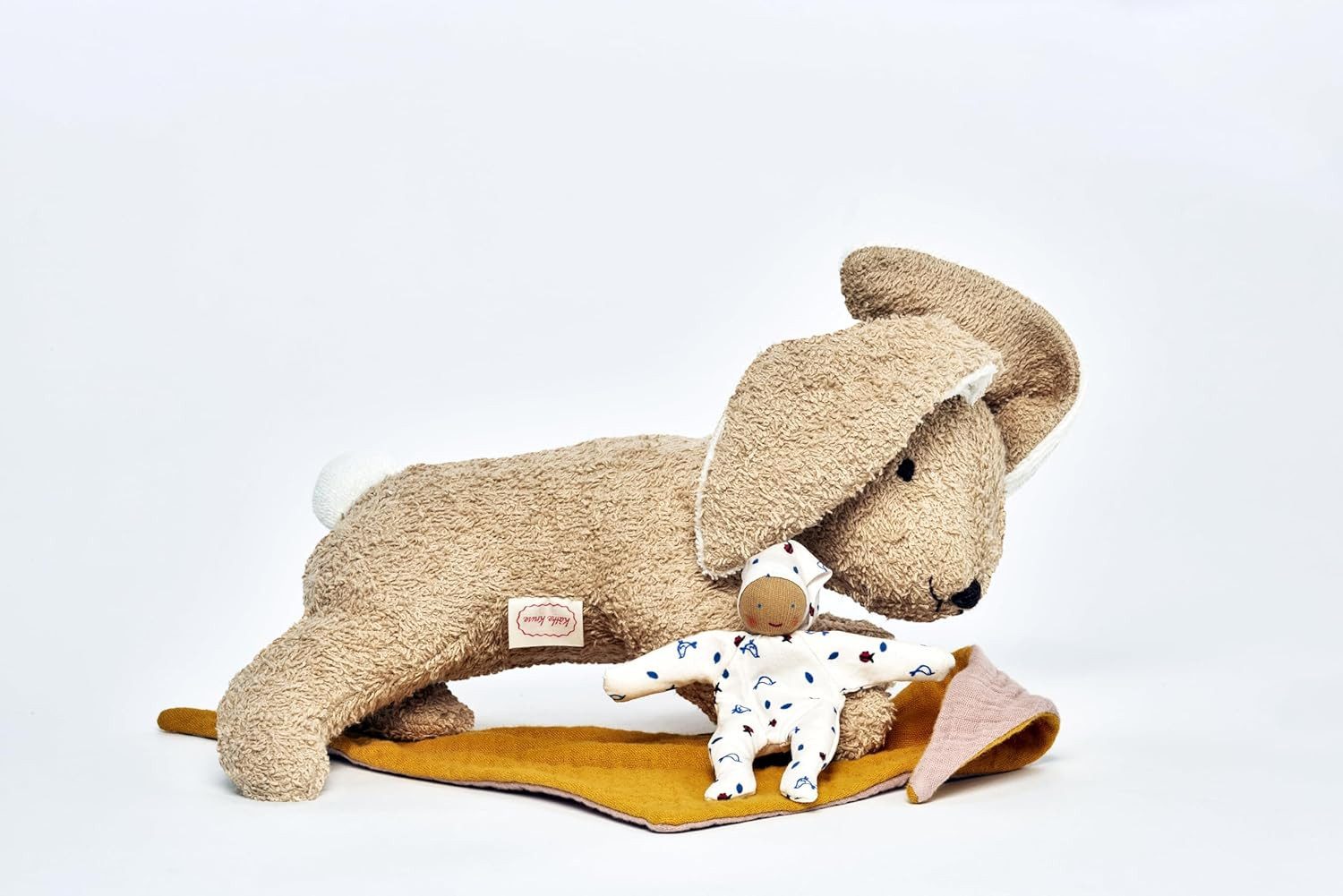 Käthe Kruse Kuscheltier Plüschtier Hase Holly liegend 30 cm