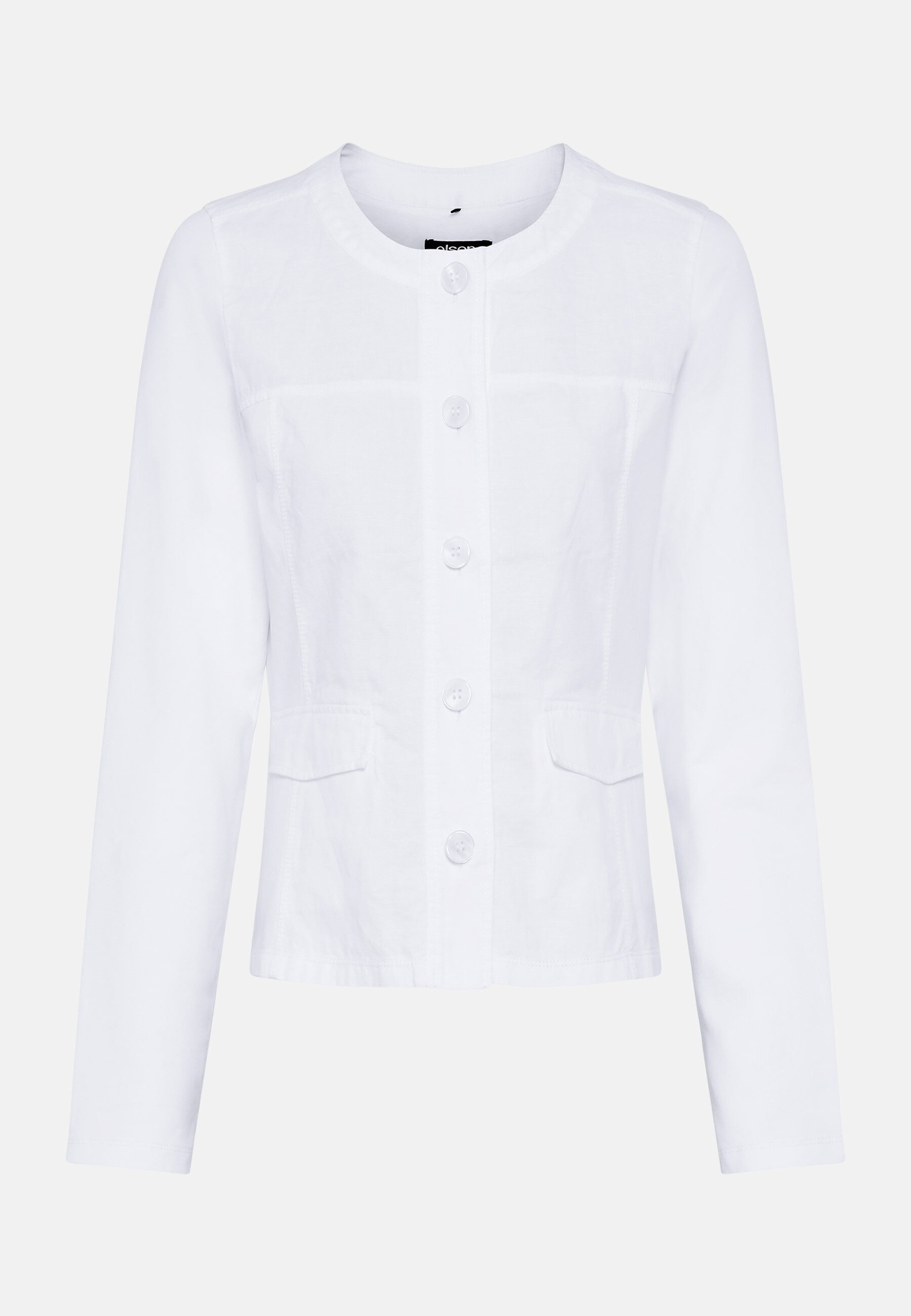 Olsen Sweatjacke Jerseyjacke im Material-Mix