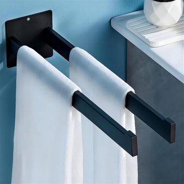 Coonoor Doppelhandtuchhalter Ohne Bohren,Selbstklebende Handtuchhalter für Bad Küche