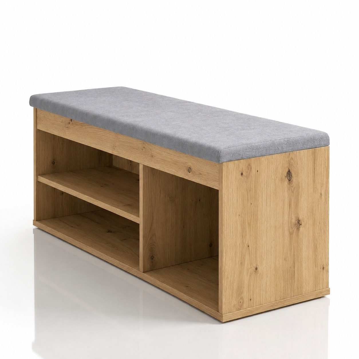 OTTO home Schuhbank Schuchschrank 100, Schuhregal, Schuhtruhe, Schuhkommode, Sitzbank, Inkl. bequemem Sitzkissen mit Stauraum darunter