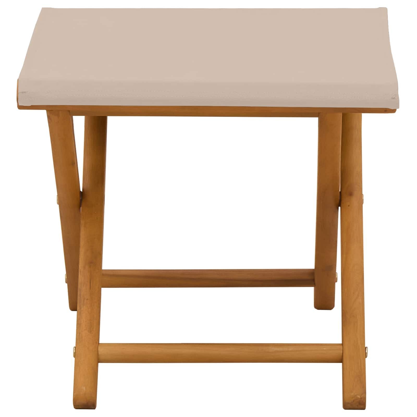vidaXL Gartenliege Liegestuhl 2 pcs Massives Eukalyptus Holz Beige, 2 St.