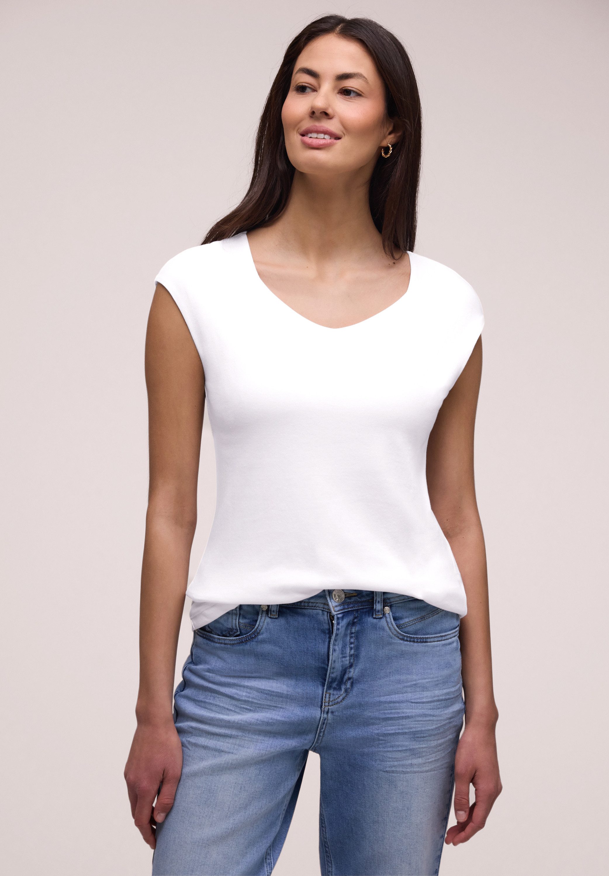 STREET ONE T-Shirt mit Doppelfront günstig online kaufen