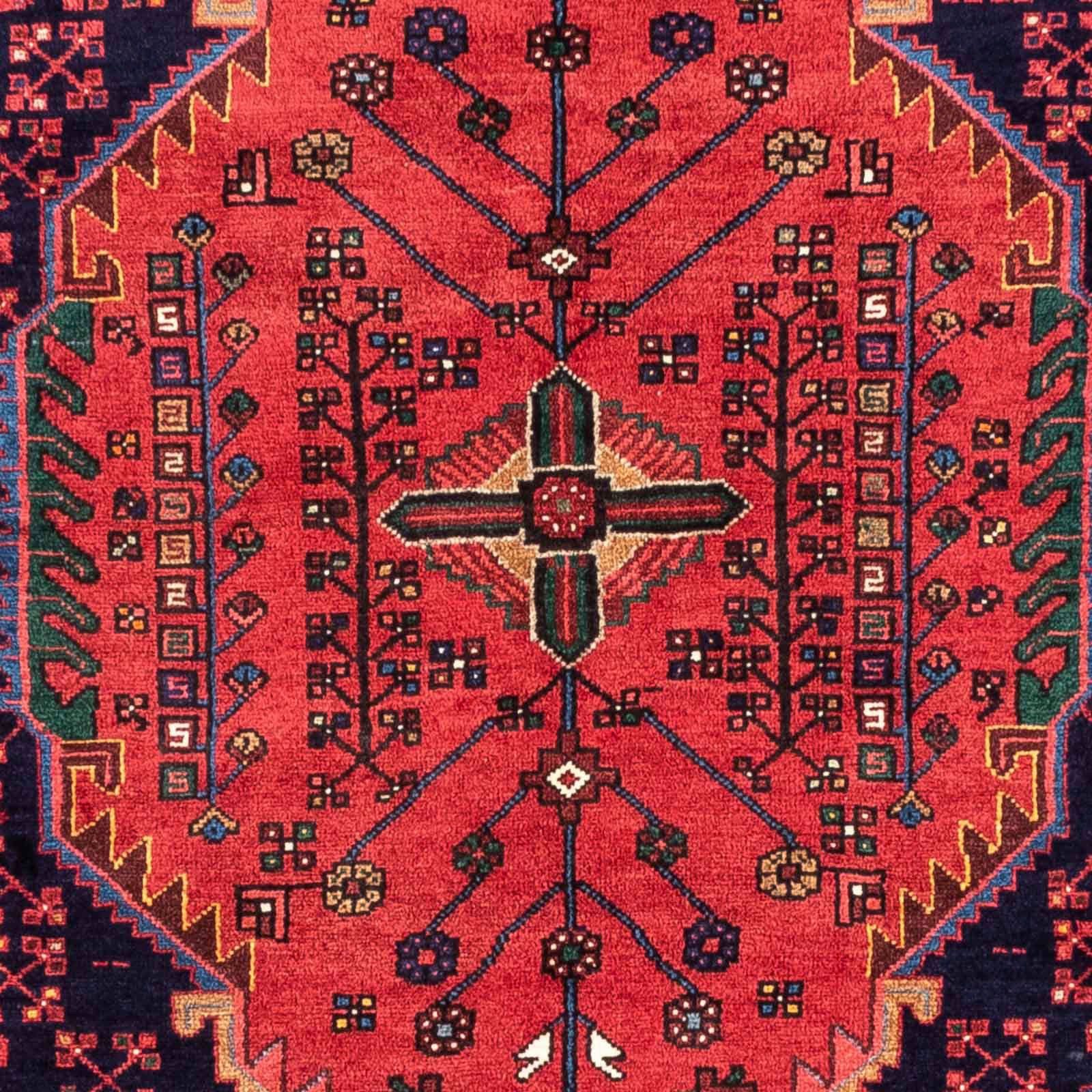 Wollteppich Hamadan Medaillon 225 x 160 Zertifikat mit cm, morgenland, mm, rechteckig, 10 Unikat Höhe