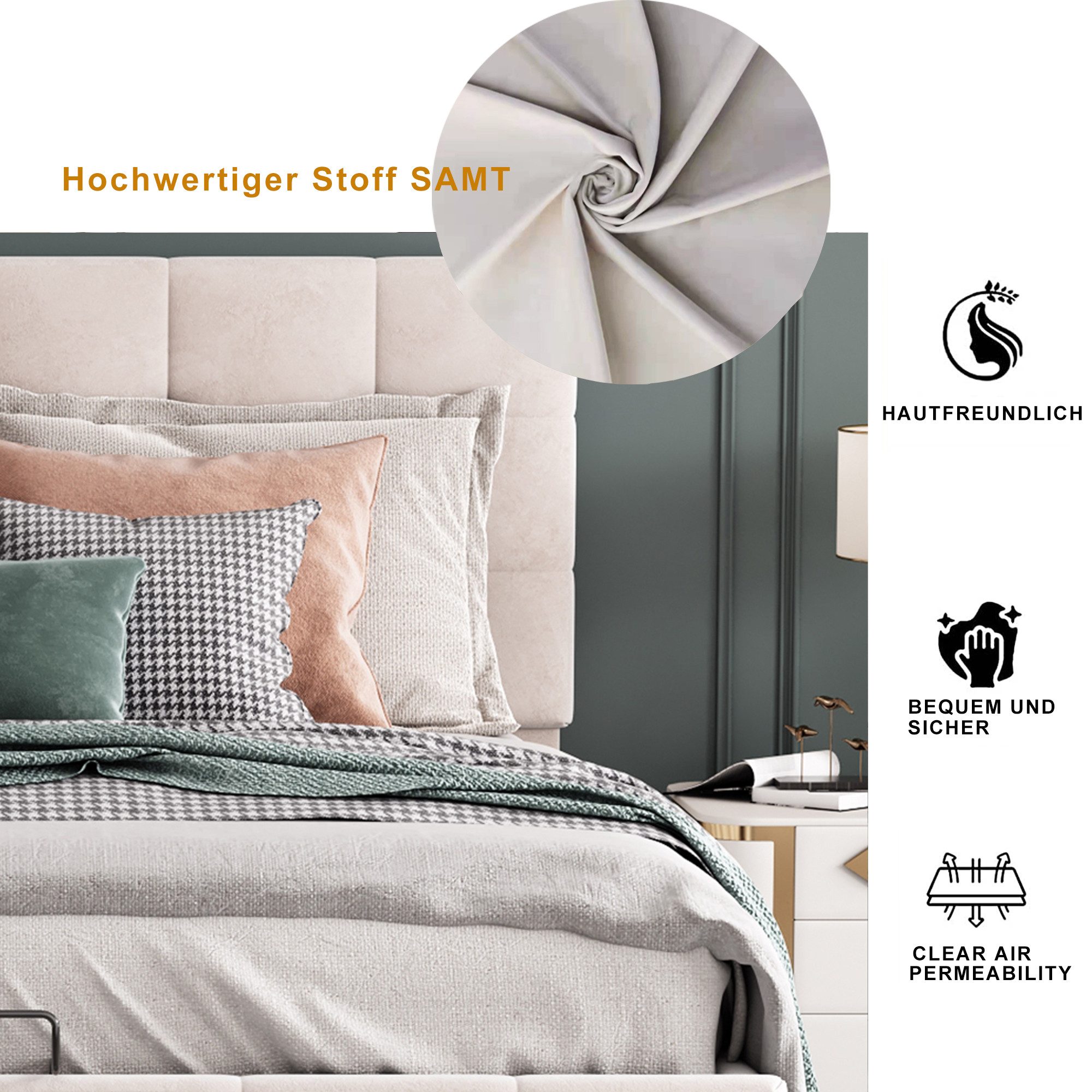 STILVORA Polsterbett 140×200 Bettgestell mit Matratze,Jugendbett günstig online kaufen