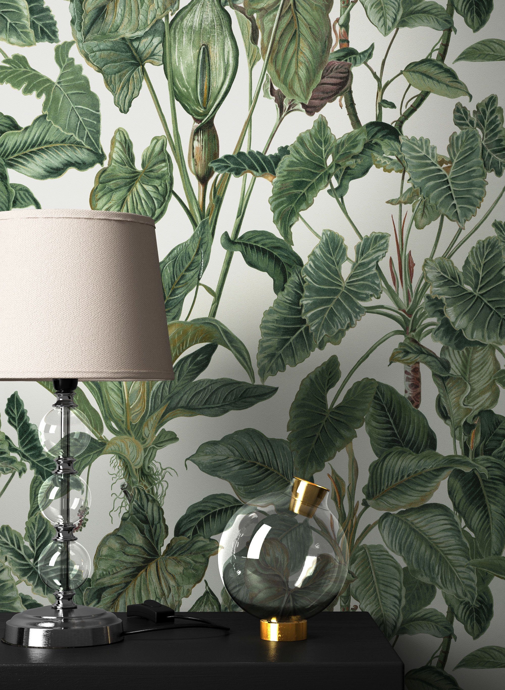 Newroom Vliestapete, Grün Blumentapete Floral Blumen günstig online kaufen