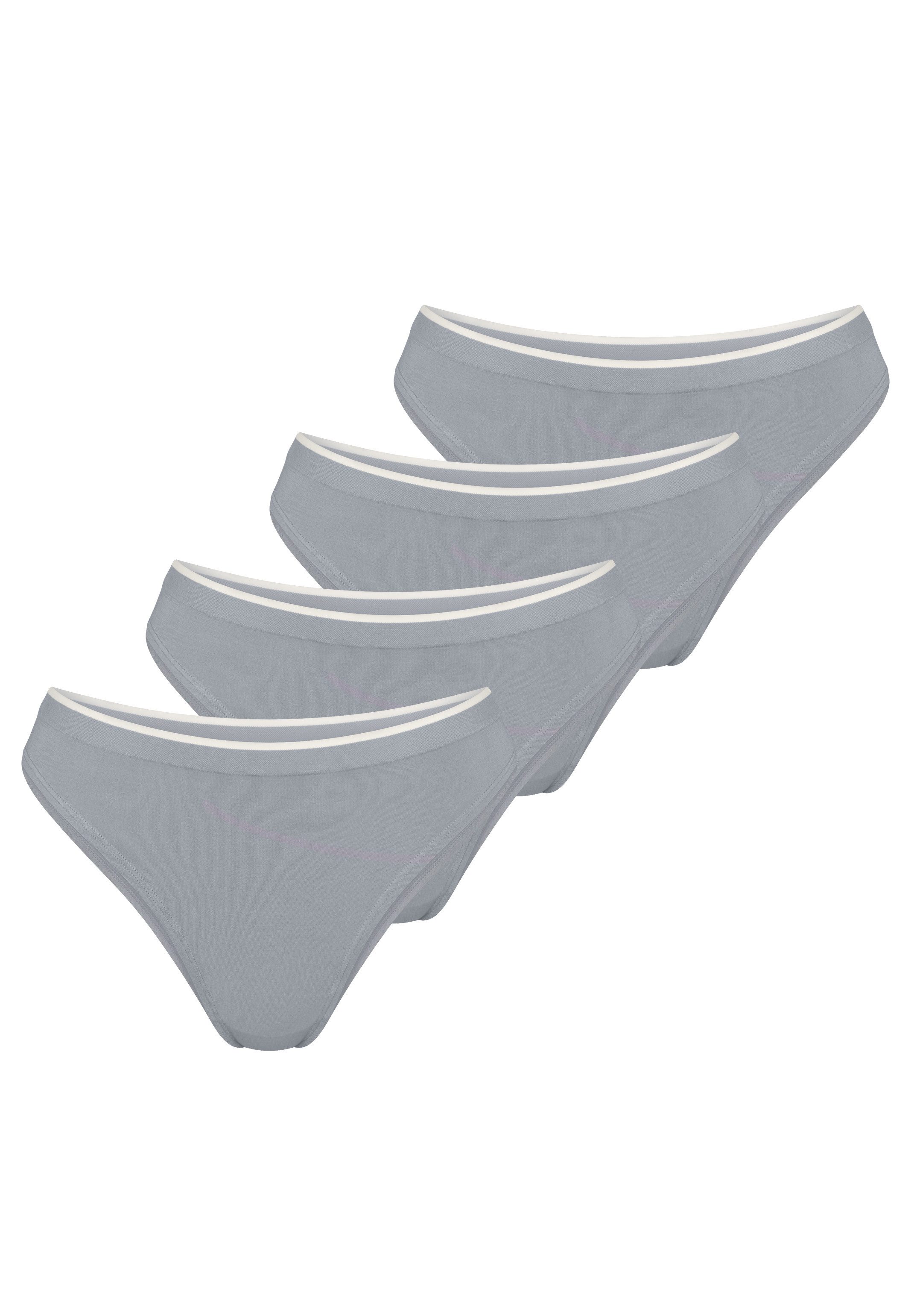 sloggi Bikinislip 4er Pack GO Sense (Spar-Set, 4-St) Slip - Nahtlos - High leg Slip im modernen puristischen Design