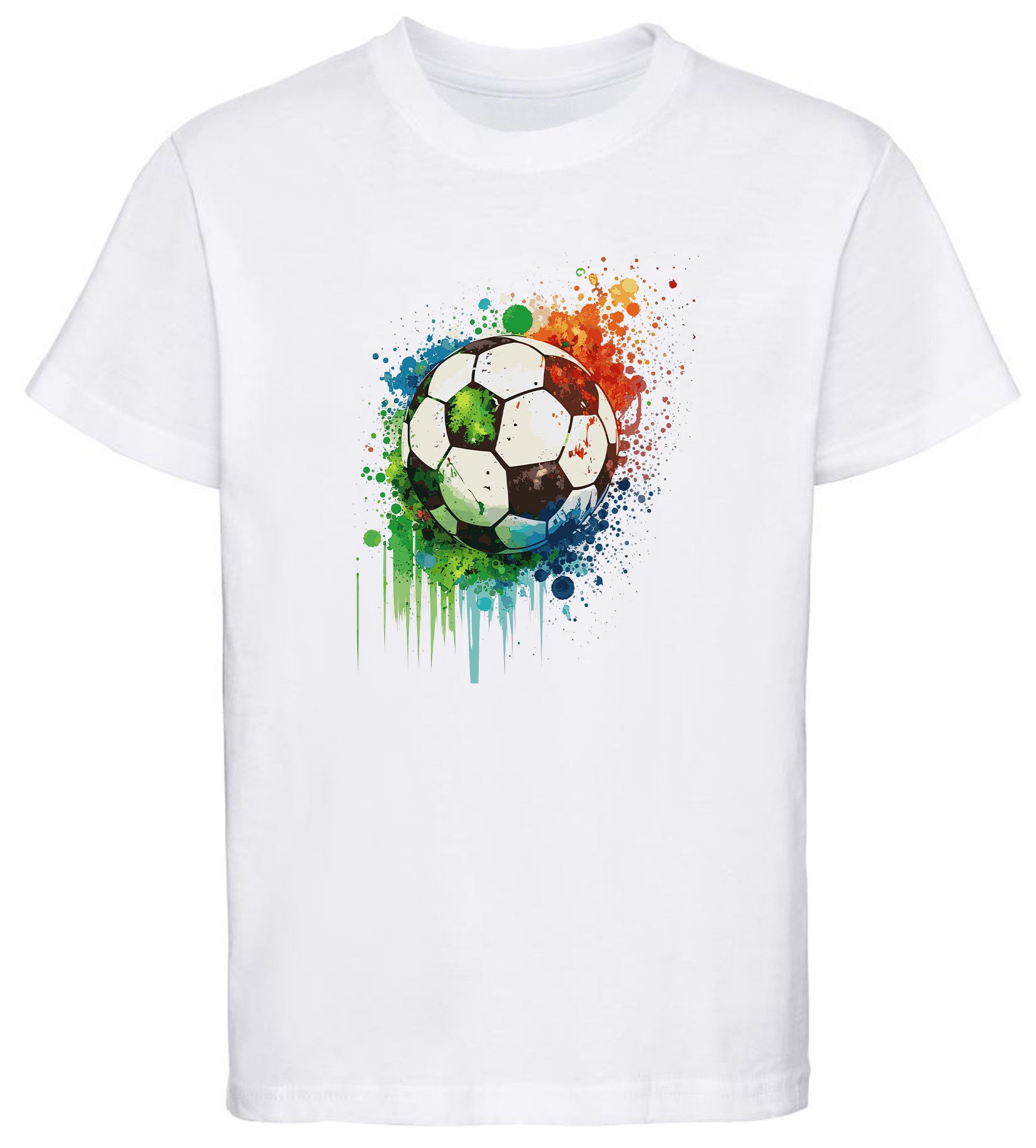 MyDesign24 T-Shirt Kinder Fussball Print Shirt Bedrucktes Fussball T-Shirt i475