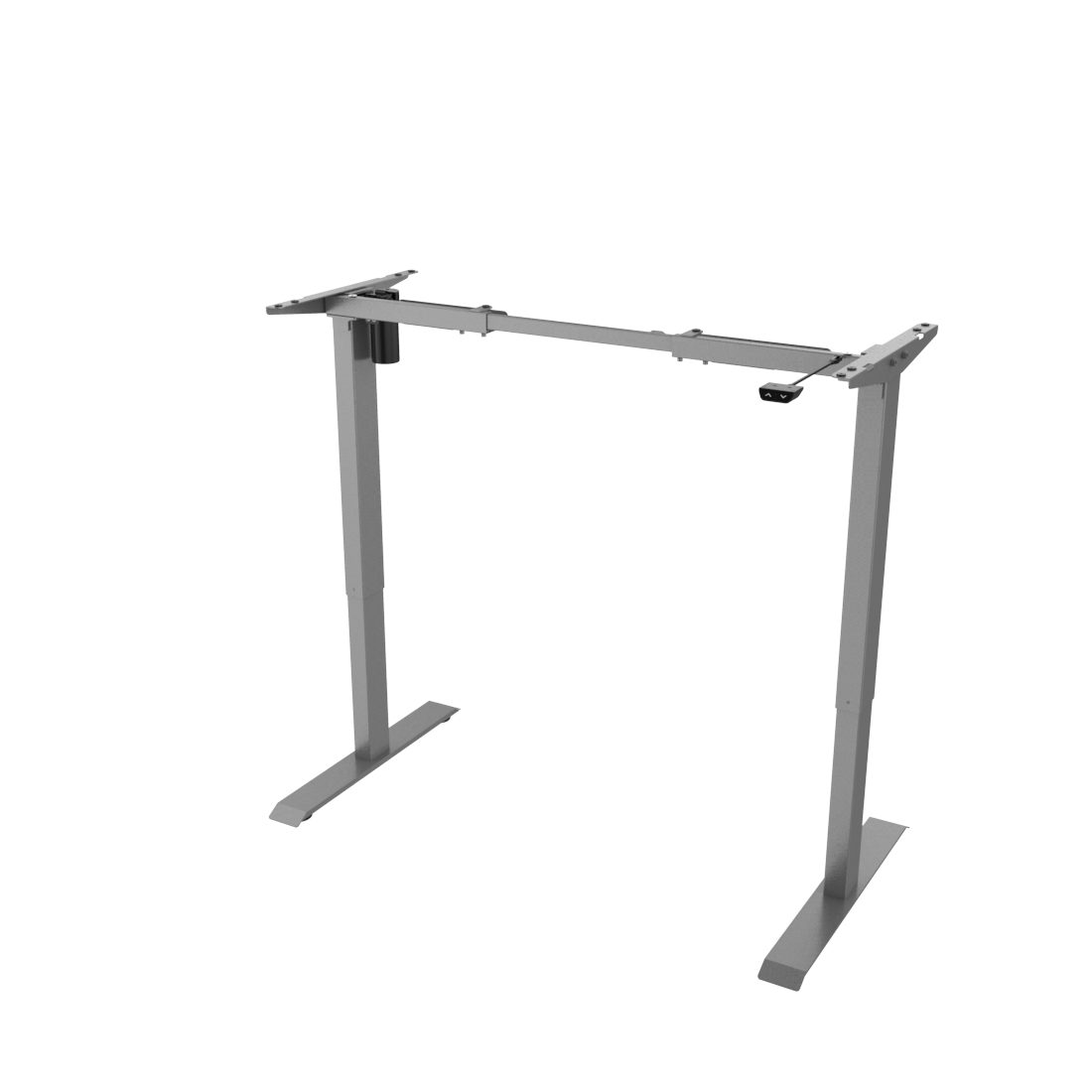Tischgestell Natur24 für Platten Schreibtischgestell von Grau 100-160cm Höhenverstellbares