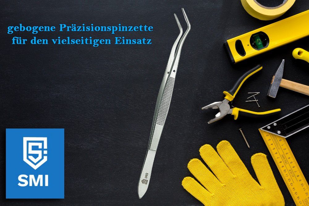 Pinzette Gebogene cm gezackte Pinzette SMI Pinzette 16 DIY Anatomisch Handwerk, Spitze Hobby