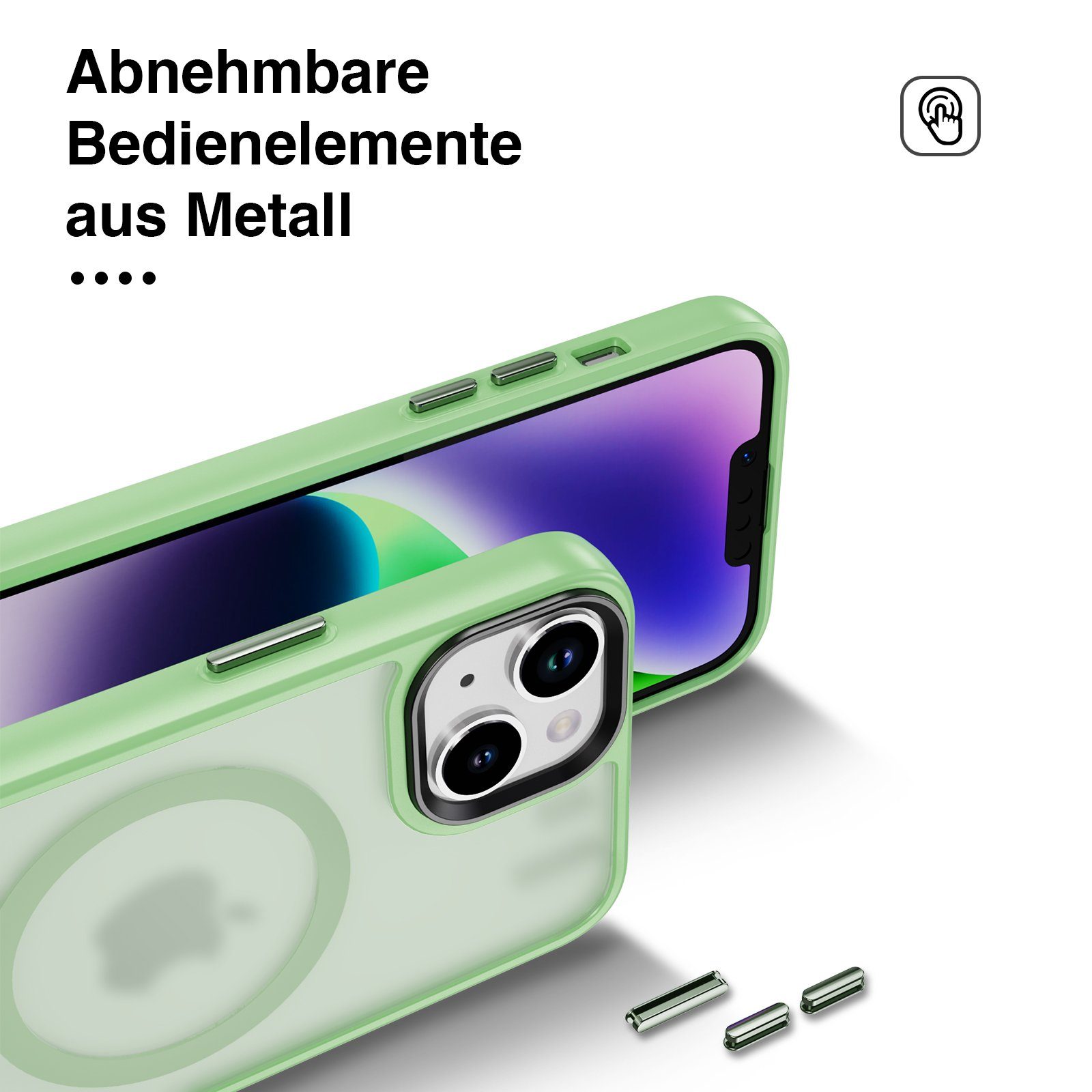 Tec-Expert Handyhülle Magnet Hülle für Apple iPhone 13 6.1 Zoll, 6.1, kompatibel zu Magsafe magnetisches Laden – Bild 5 von 5