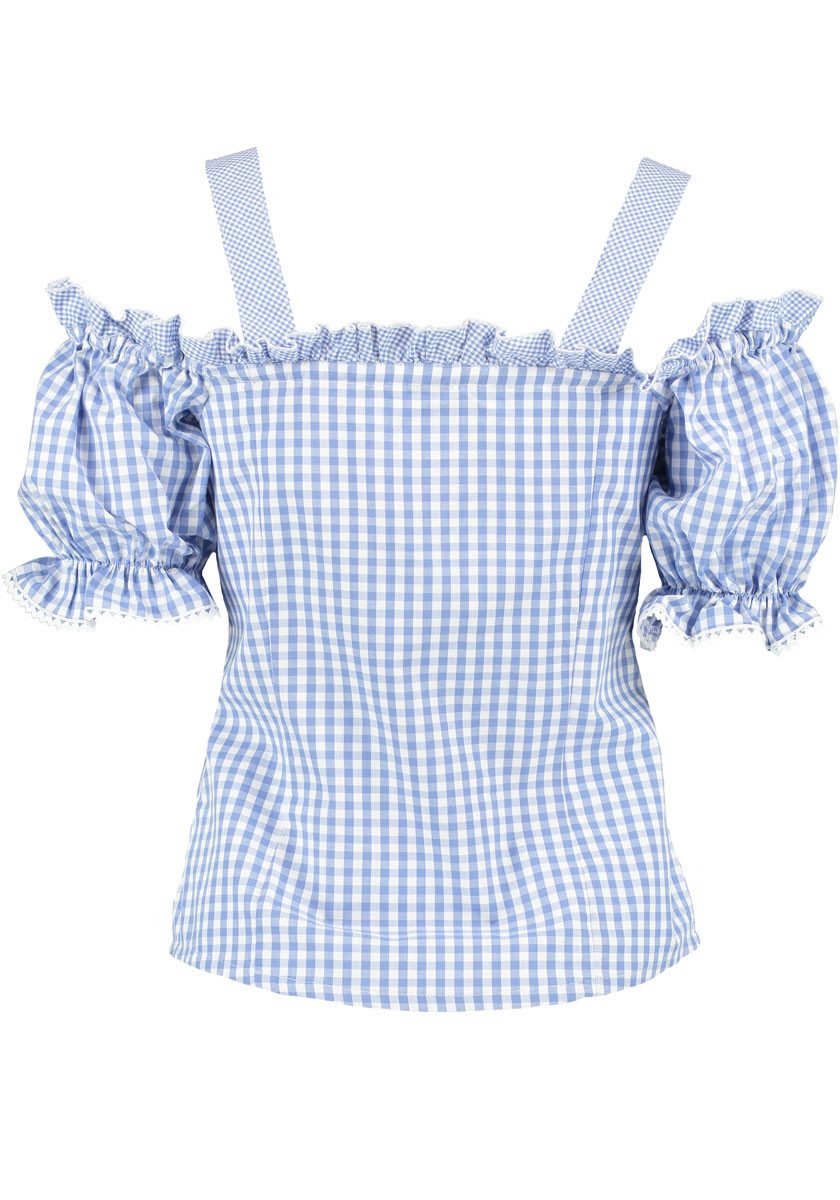 OS Trachten Trachtenbluse Ximira Tailliert, Bluse mit Trägern, Puffärmel, S günstig online kaufen