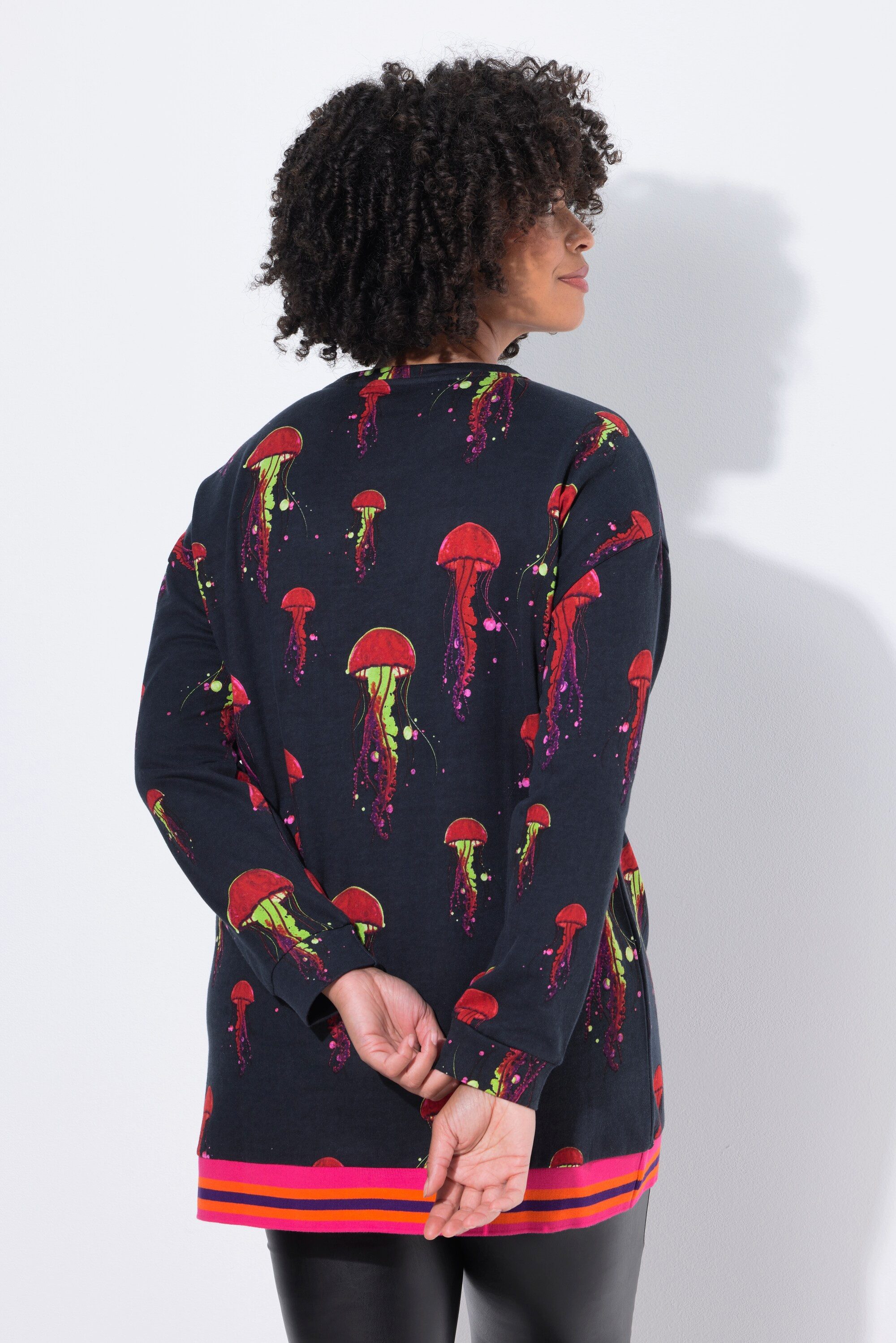 Angel of Style Sweatshirt Sweatshirt Loose Fit Quallen-Muster