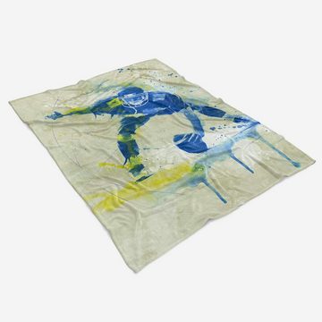 Sinus Art Handtücher SplashArt Sport Handtuch Strandhandtuch Saunatuch Kuscheldecke Kunstvoll American Footbal, Baumwolle-Polyester-Mix (1-St), Handtuch