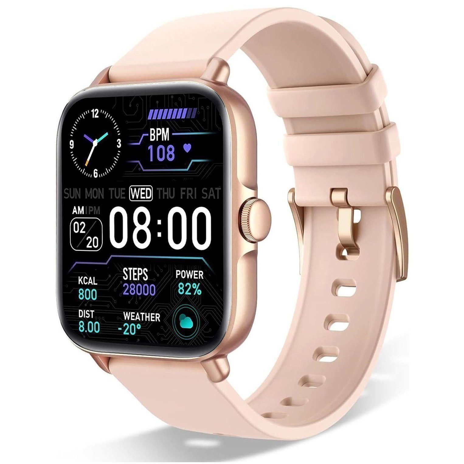 IBETTER Smartwatch, Fitness Tracker Damen Herren Uhren Watch für Android IOS, Smartwatch (Fitness Tracker Uhr 1.69