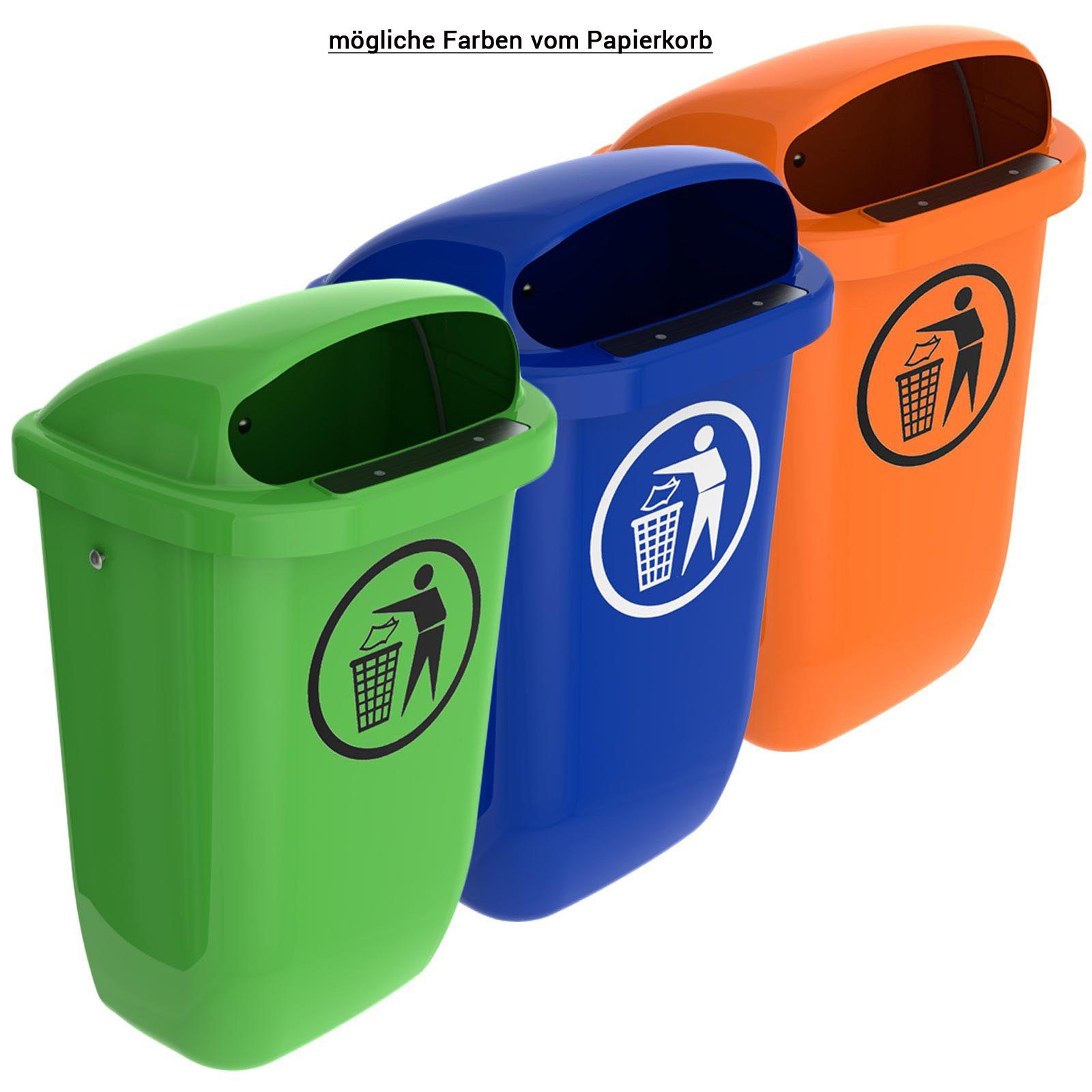 mit Mülleimer grün Abfallbehälter Regenhaube SULO Papierkorb Original Set Sulo